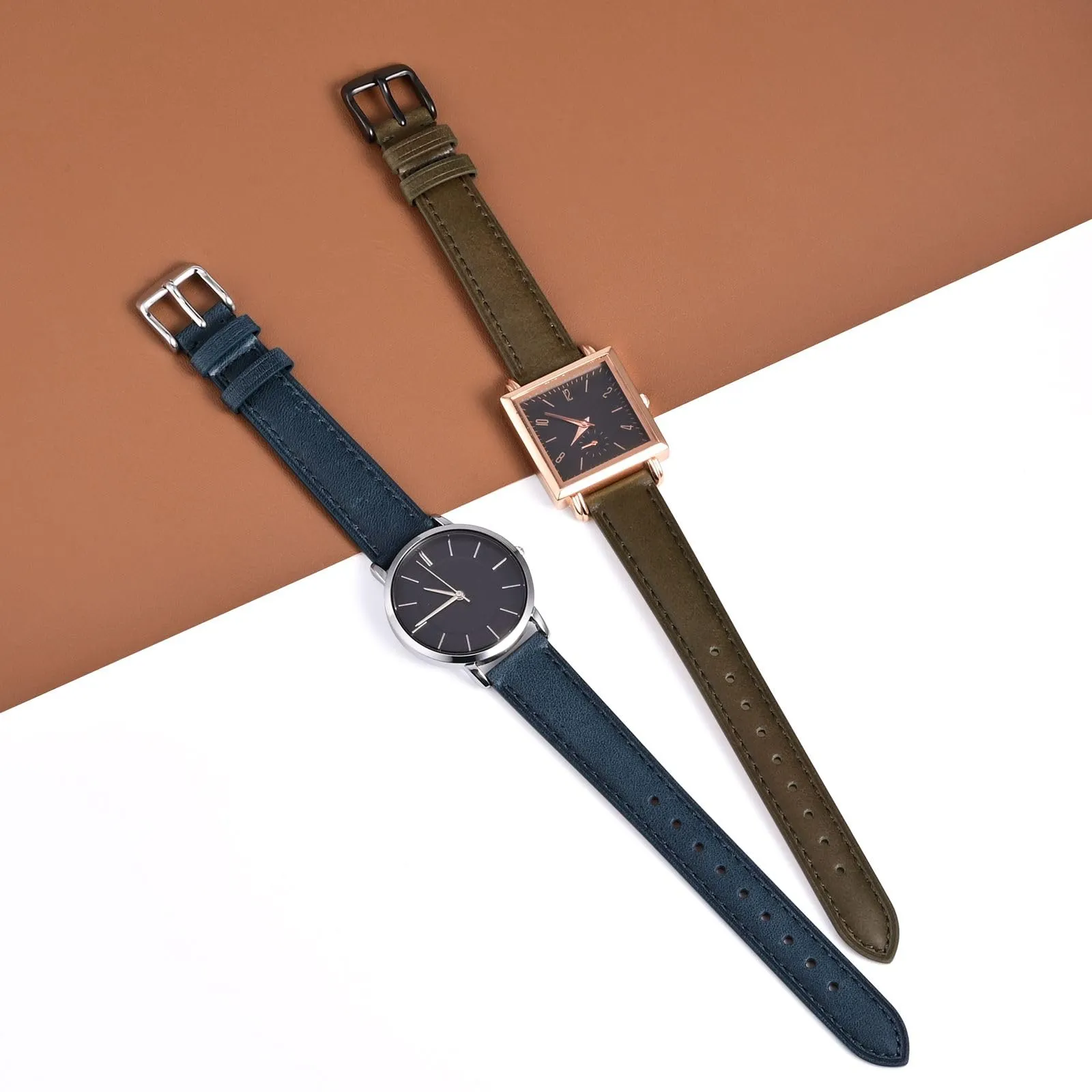 BISONSTRAP Cinturino in Pelle con Sgancio Rapido, 16mm, Verde Marrone (Fibbia Argento) - immagine 9