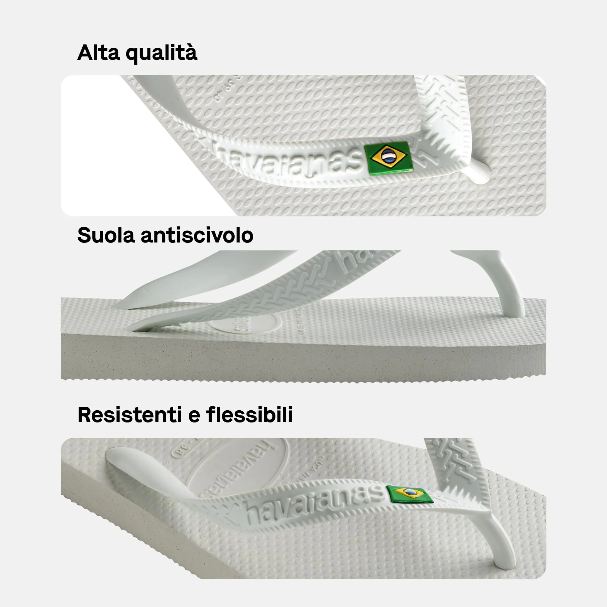 Havaianas Top Brasil Unisex Flip-Flops - White 43/44 EU - immagine 6