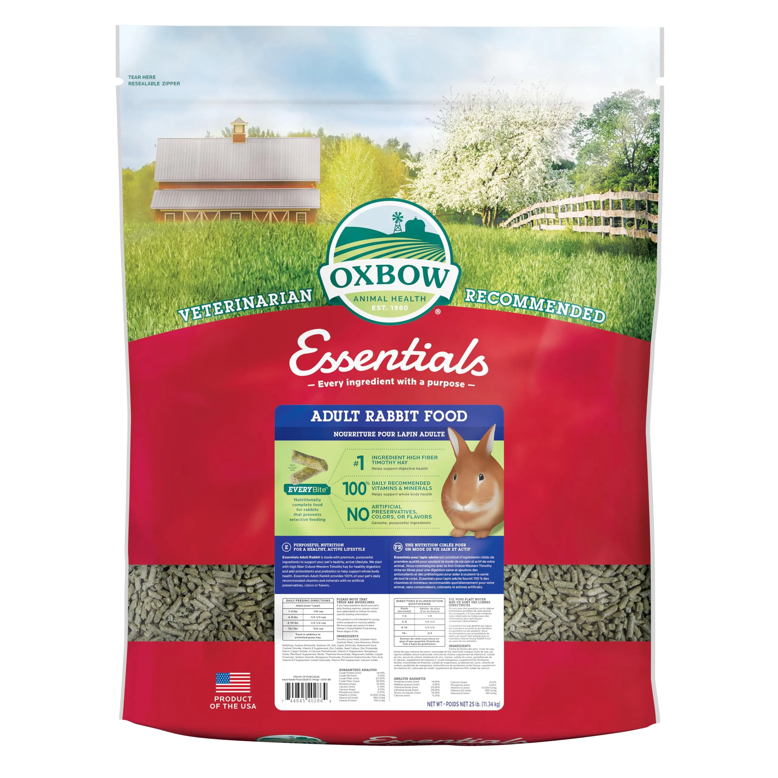 Oxbow Mangime per Coniglio Adulto 11.3 kg - immagine 1