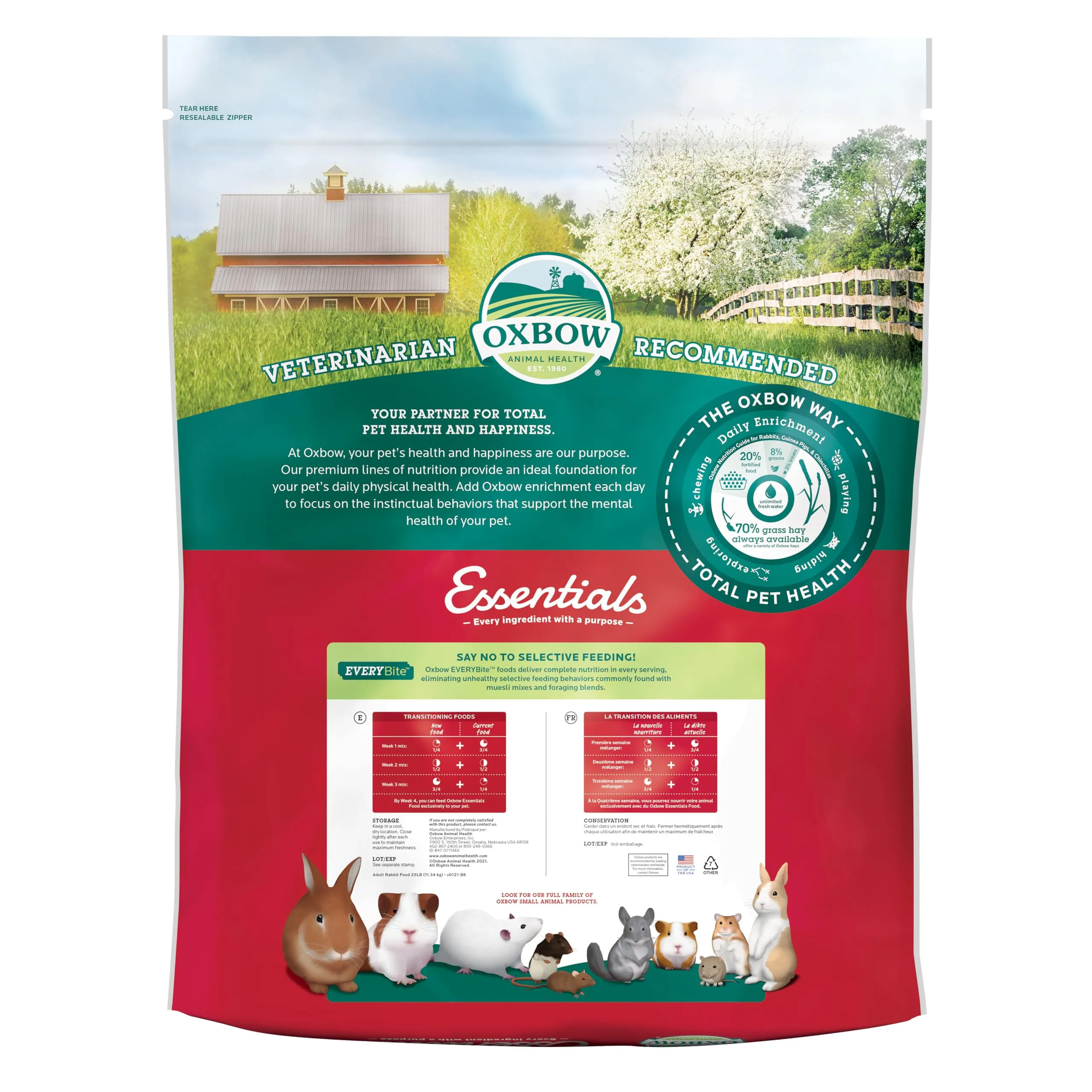 Oxbow Mangime per Coniglio Adulto 11.3 kg - immagine 2