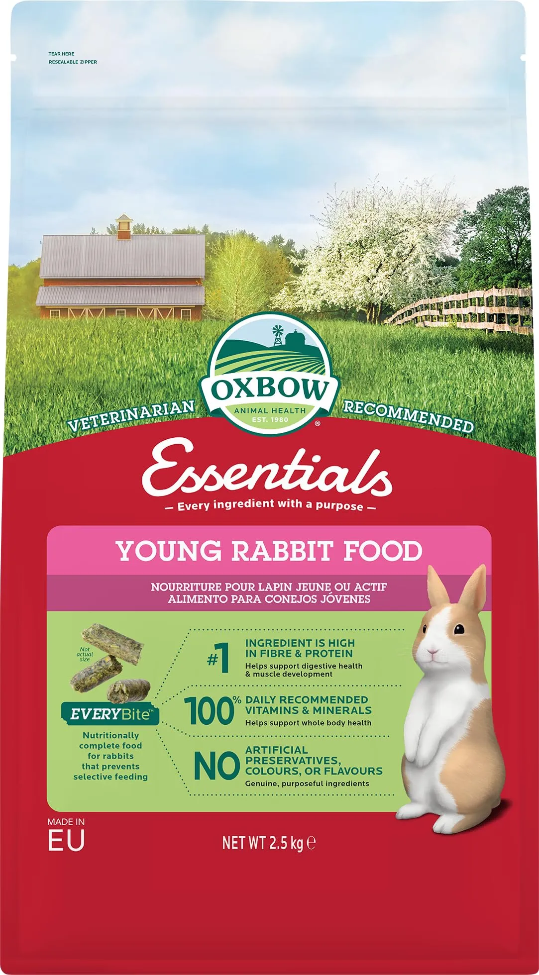 Oxbow Essentials Cibo per Conigli Giovani - 2,5 kg - immagine 1