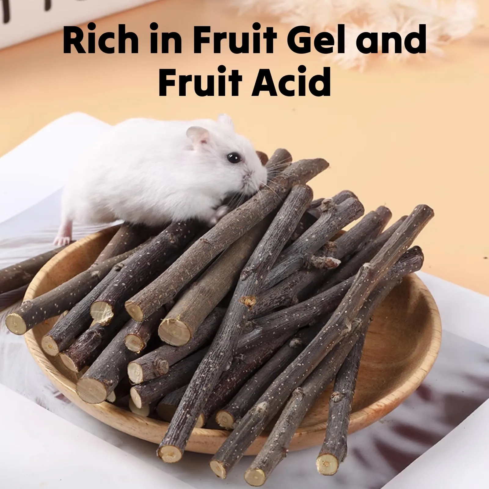 Flewdart Bastoncini di Melo Naturali per Cincillà, Criceti e Porcellini d'India, 500g - immagine 3
