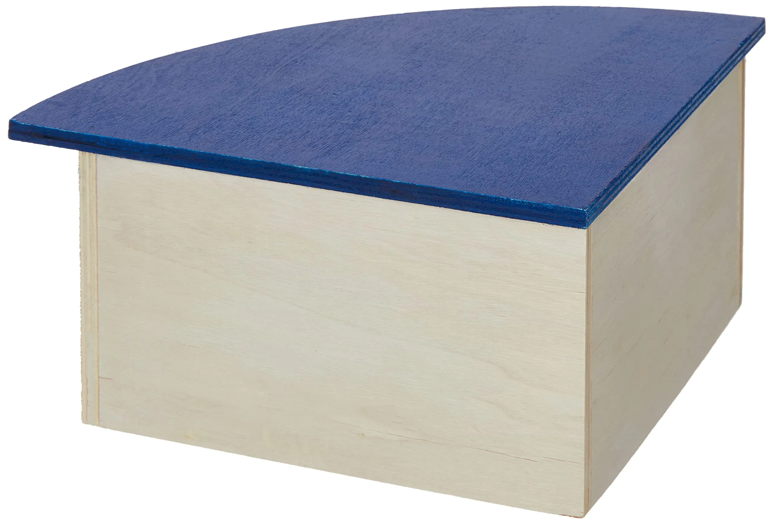 Croci Wood Corner House for Hamsters and Guinea Pigs, Blue Roof, 29x13x21 cm - immagine 2