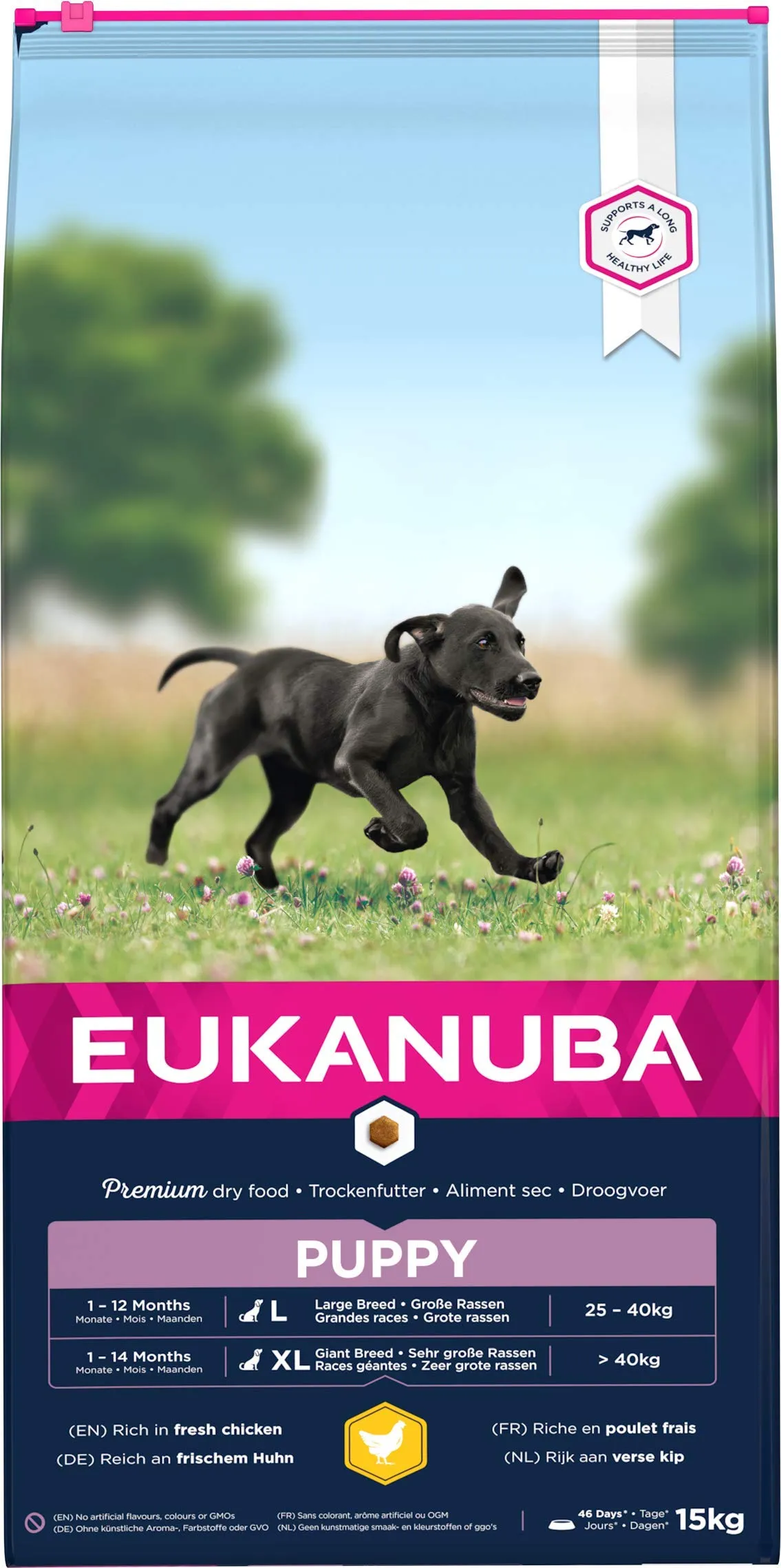 Eukanuba Cibo per cuccioli con pollo fresco per razze di taglia grande, 15 kg - immagine 6