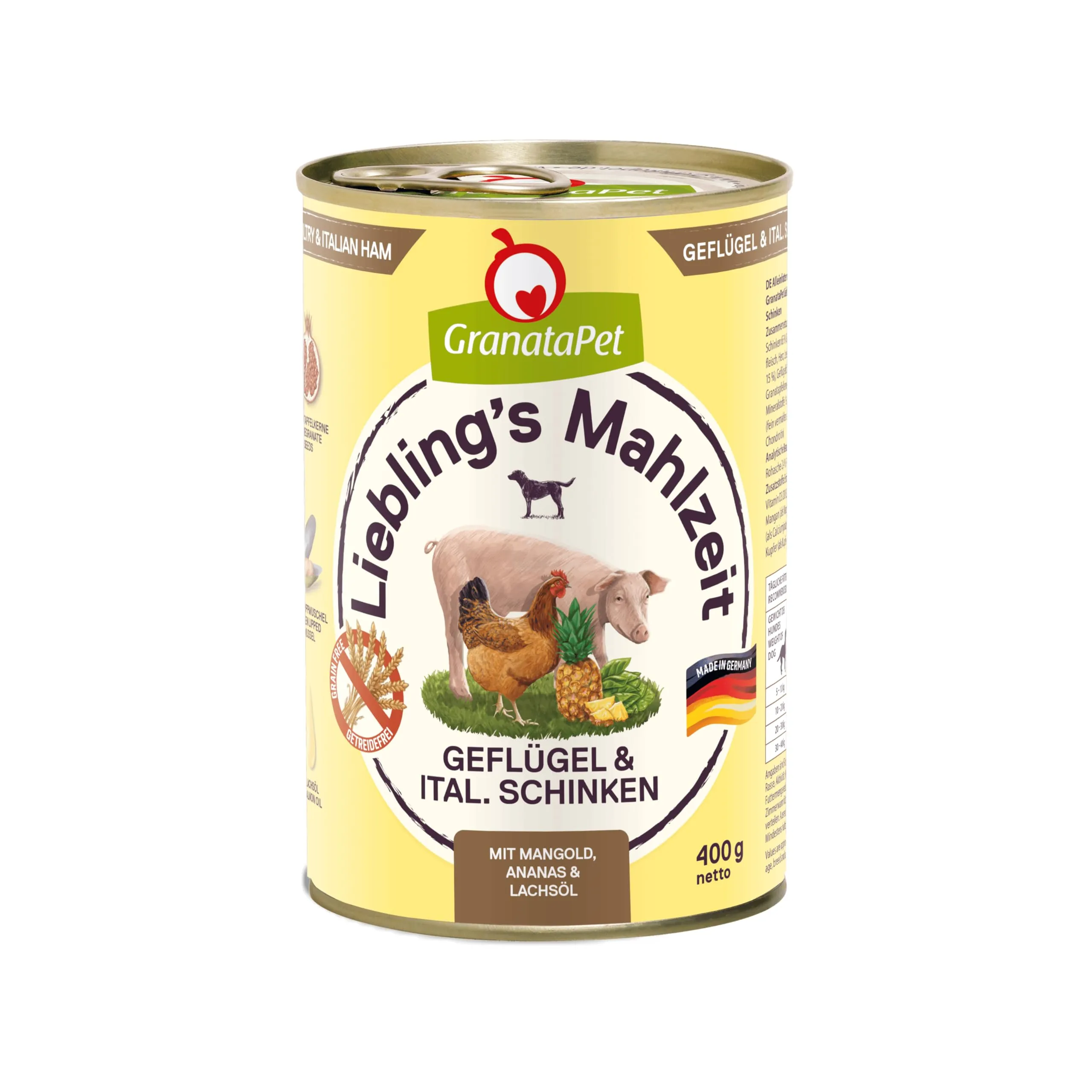 GranataPet Liebling's Mahlzeit Pollo & Prosciutto italiano, 6 x 400g - immagine 1