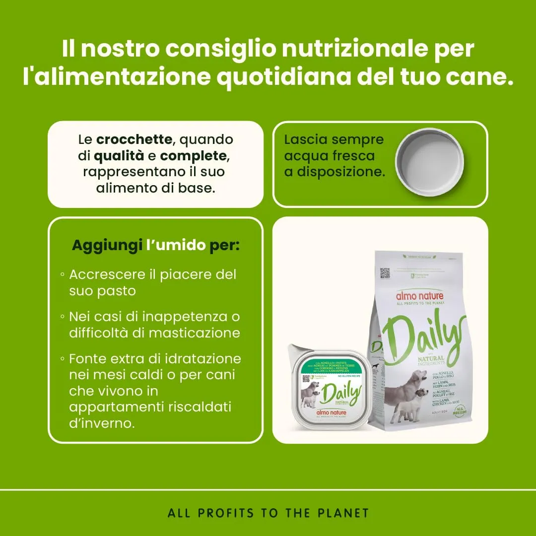 Almo Nature Daily Alimento Umido per Cani Adulti con Agnello e Patate - 100g, Confezione da 32 - immagine 3