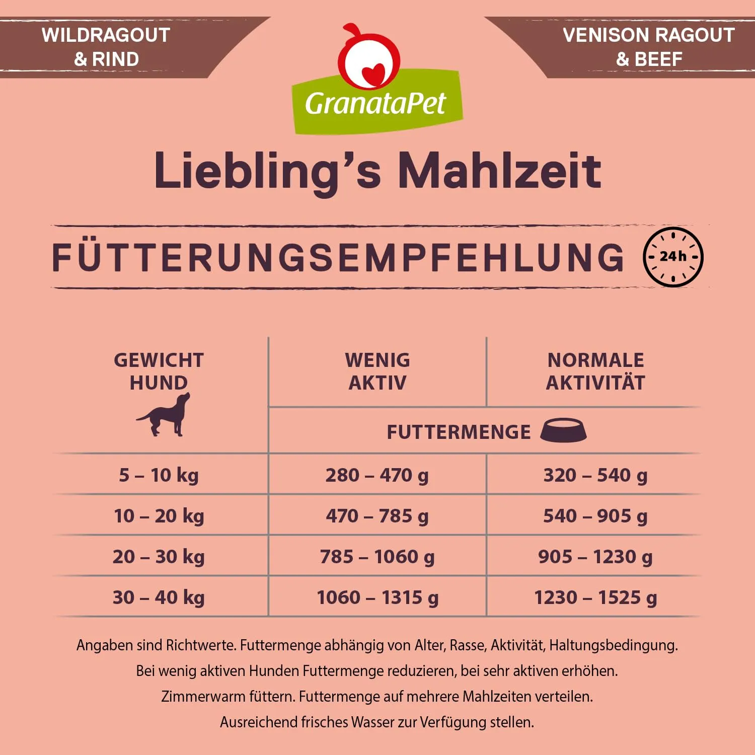 GranataPet Liebling's Mahlzeit Ragout di Selvaggina & Manzo, 6 x 800g - immagine 7