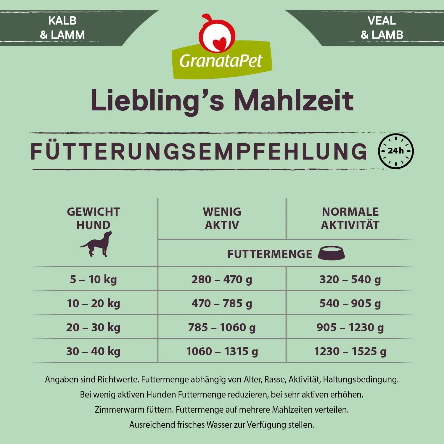 GranataPet Liebling's Mahlzeit Vitello & Agnello con zucchine, 6 x 800g - immagine 7