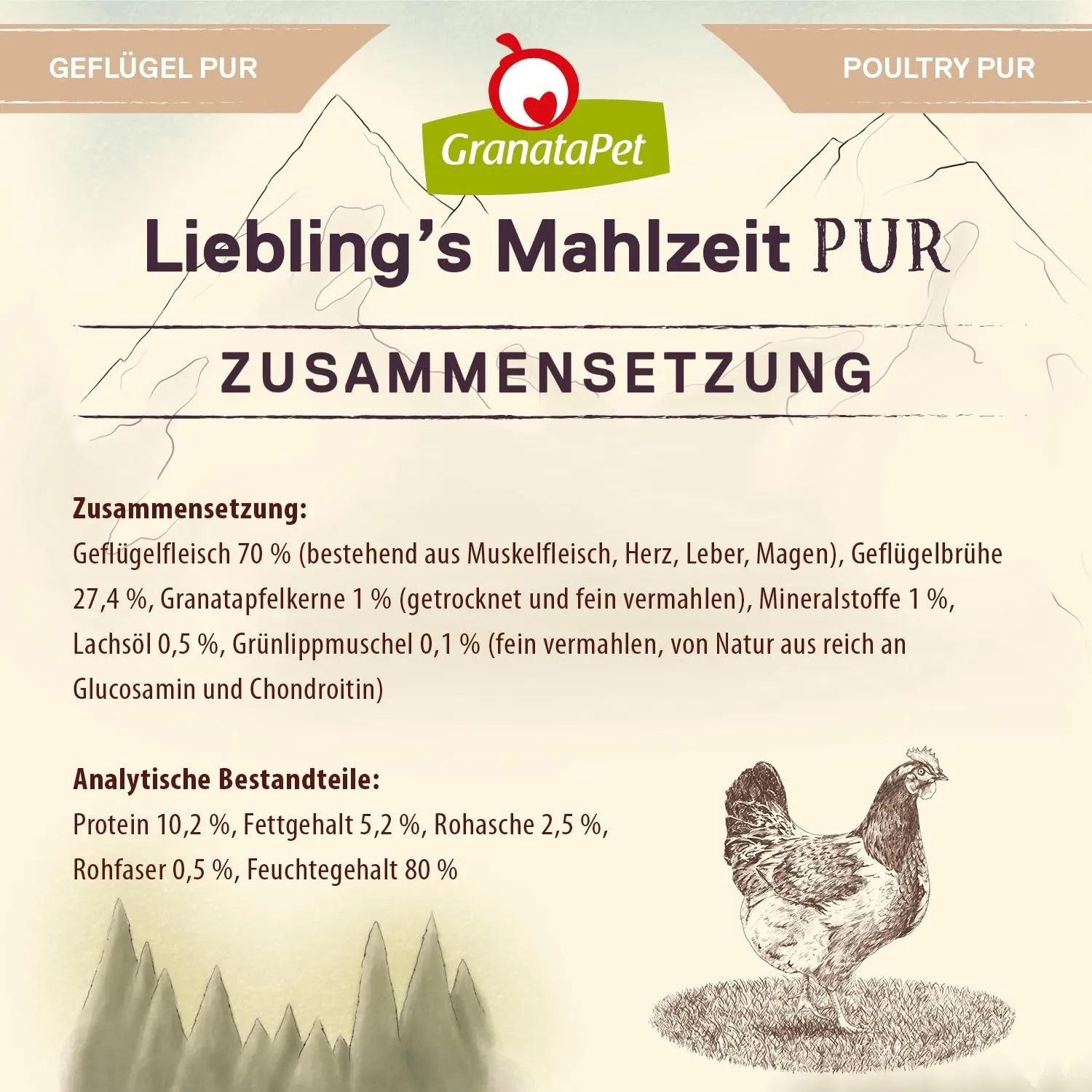 GranataPet Liebling's Mahlzeit Pur Geflügel, 6 x 400g - immagine 5