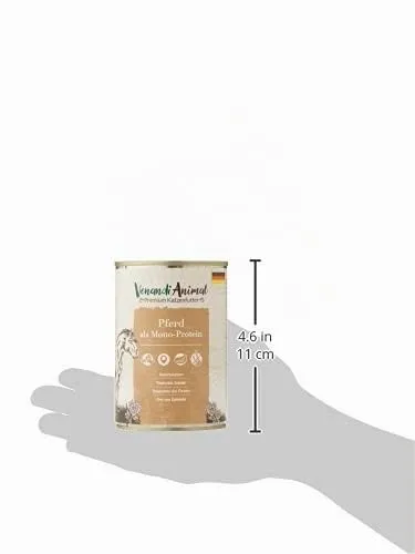 VenandiAnimal Alimento Umido per Gatti Monoproteico al Cavallo, Senza Cereali, 6 x 400 g - immagine 2