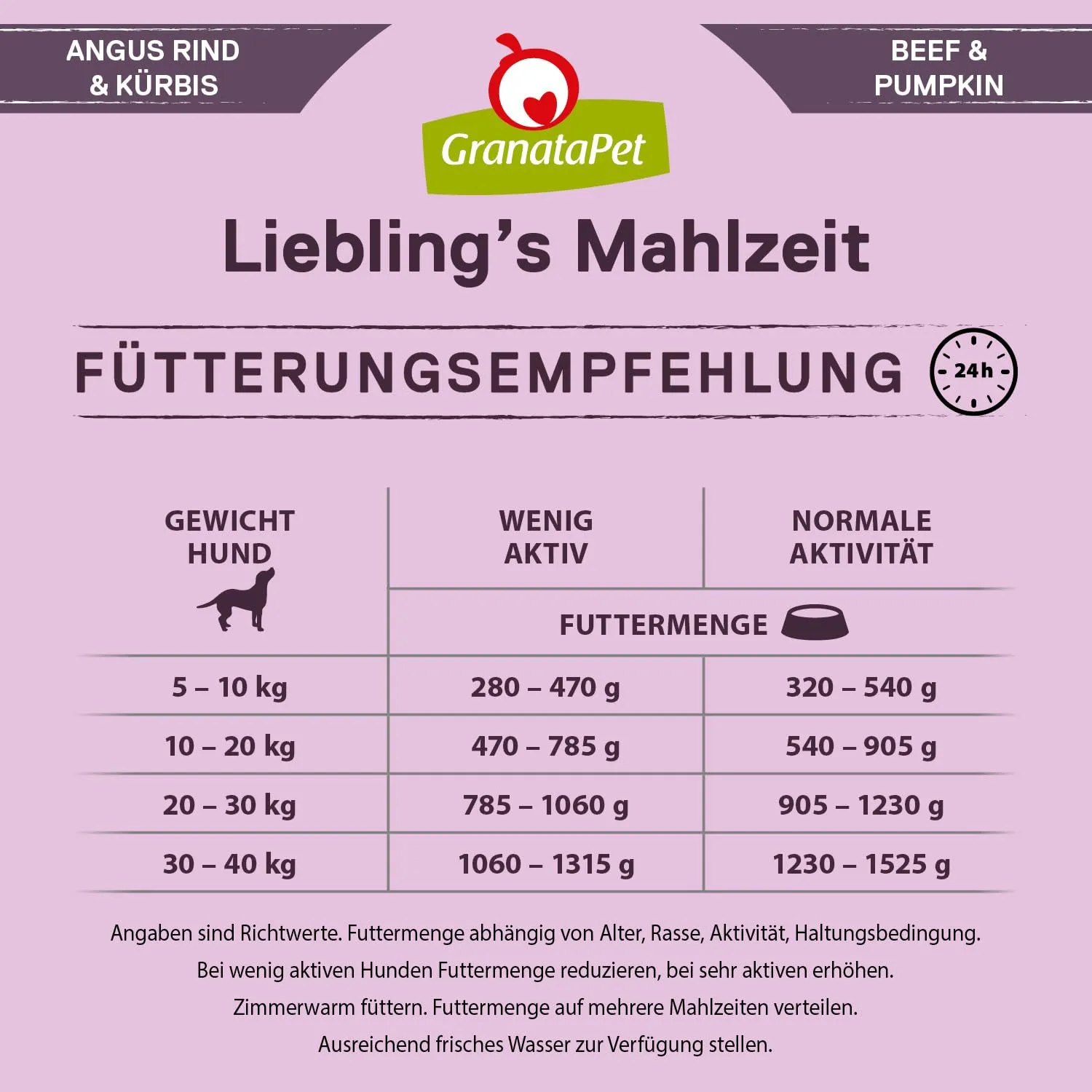GranataPet Liebling's Mahlzeit Manzo Angus e Zucca, 6 x 800g - immagine 7