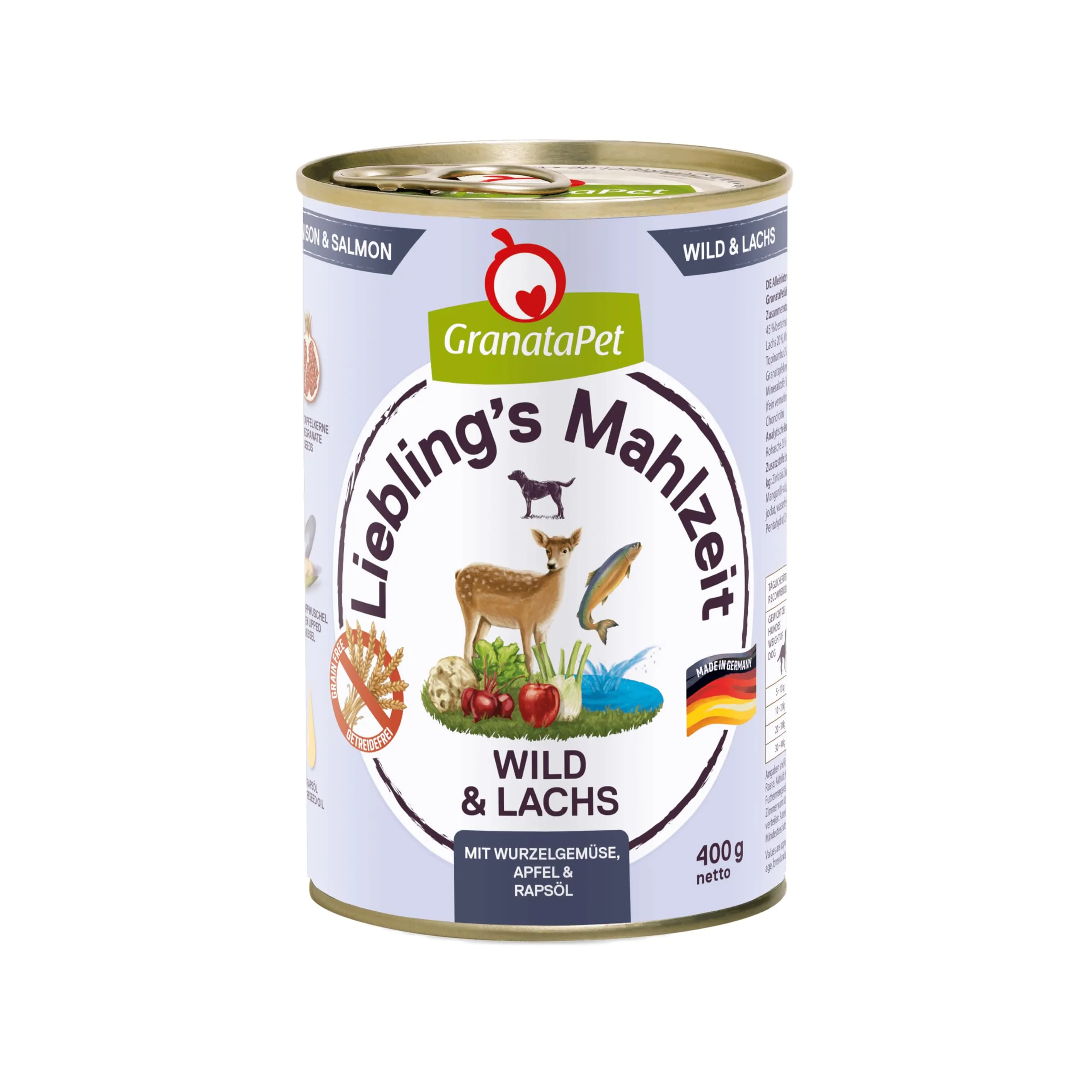 GranataPet Liebling's Mahlzeit Selvaggina & Salmone, 6 x 400g - immagine 1