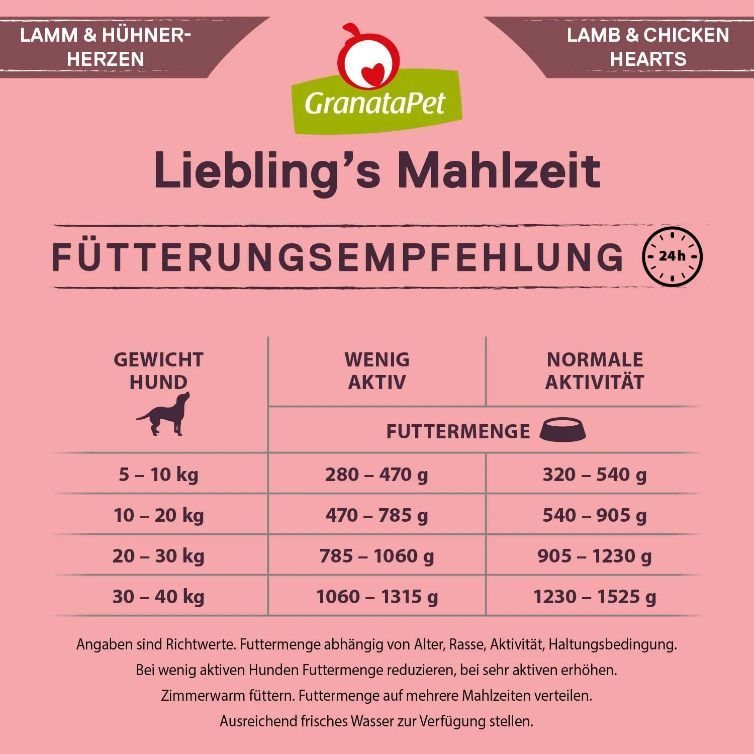 GranataPet Liebling's Mahlzeit Agnello & Cuori di pollo, 6 x 800g - immagine 7