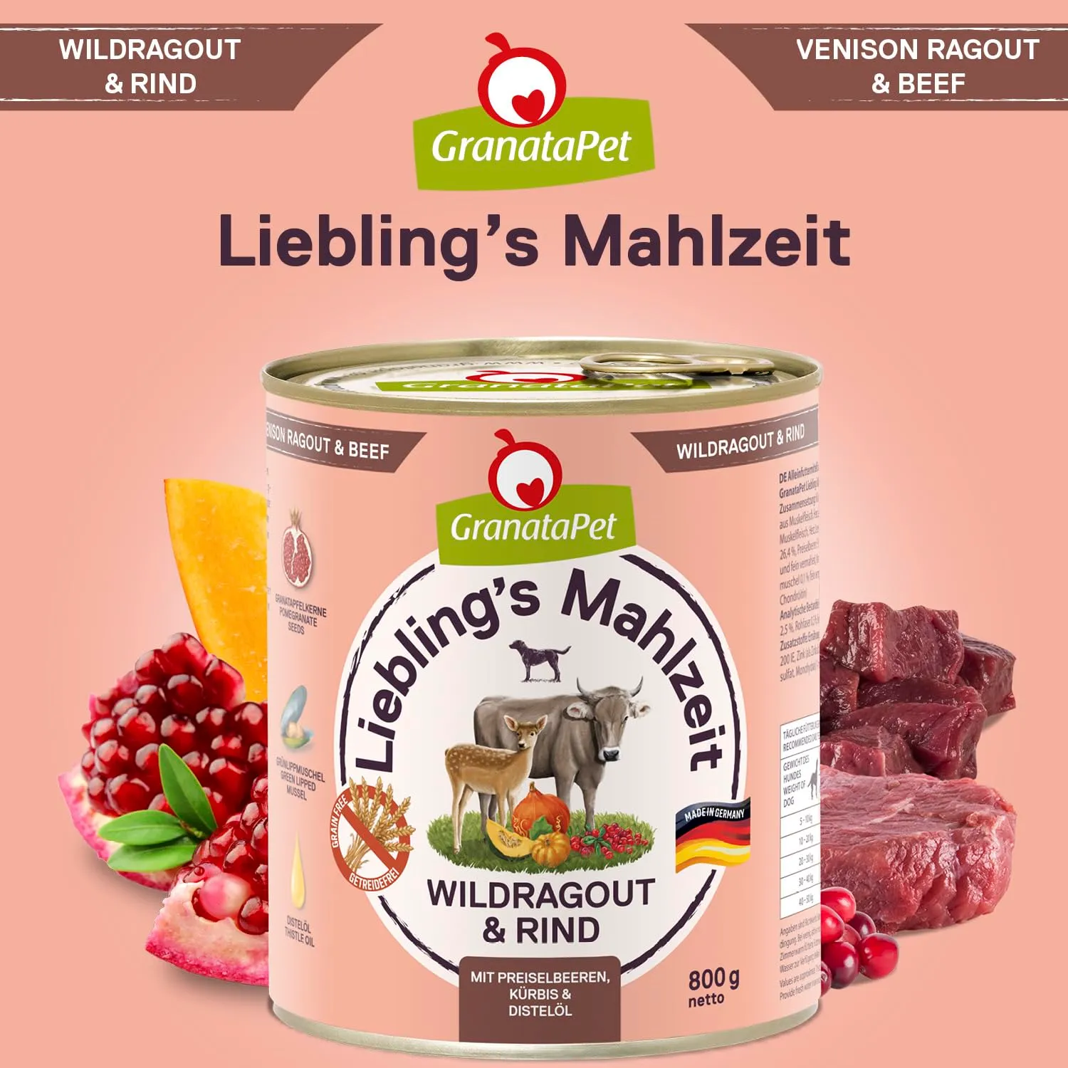 GranataPet Liebling's Mahlzeit Multipack, 6 x 800g - immagine 7