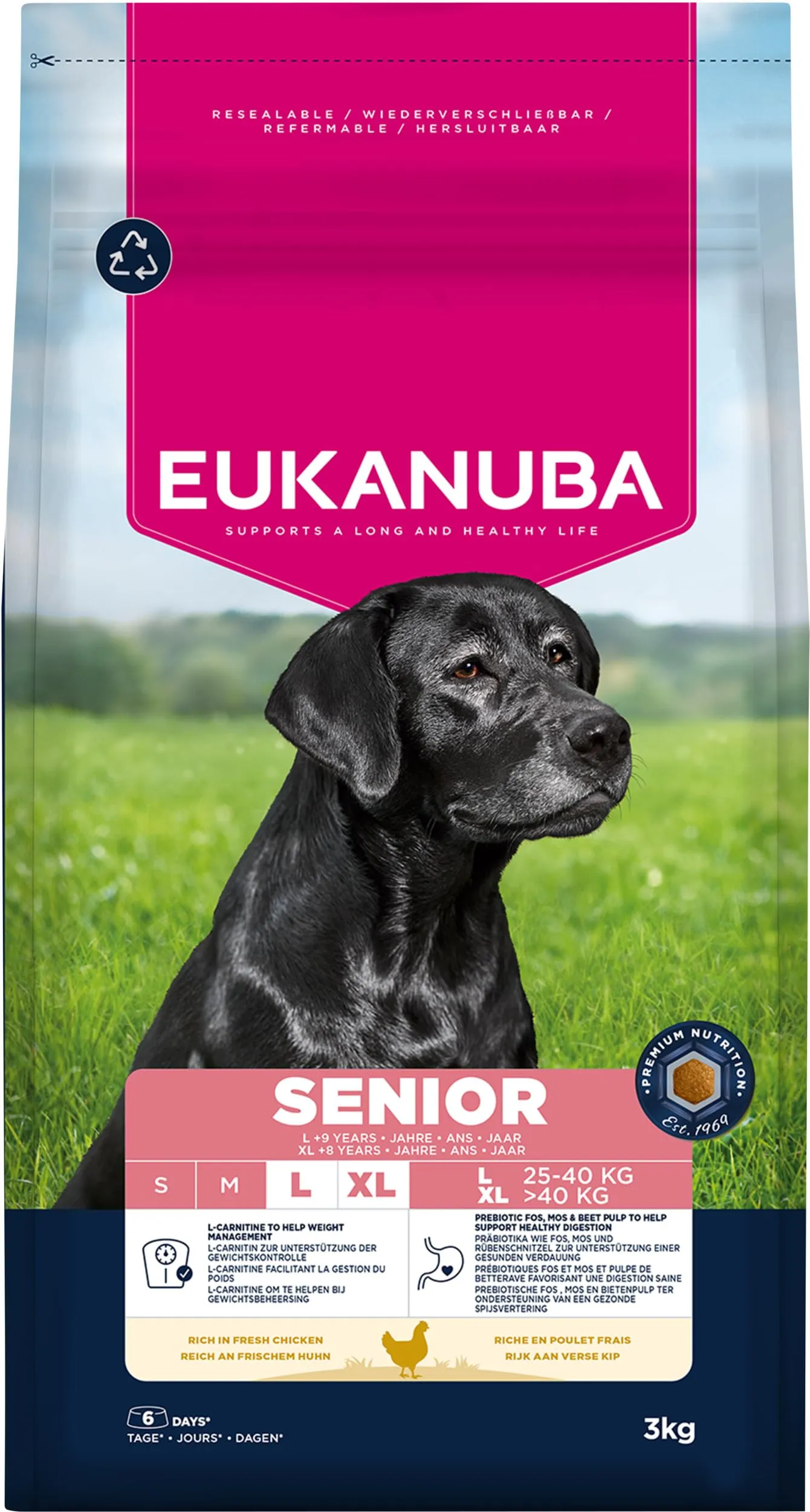 Eukanuba Crocchette per cani anziani taglia grande con pollo fresco, 3 kg - immagine 11