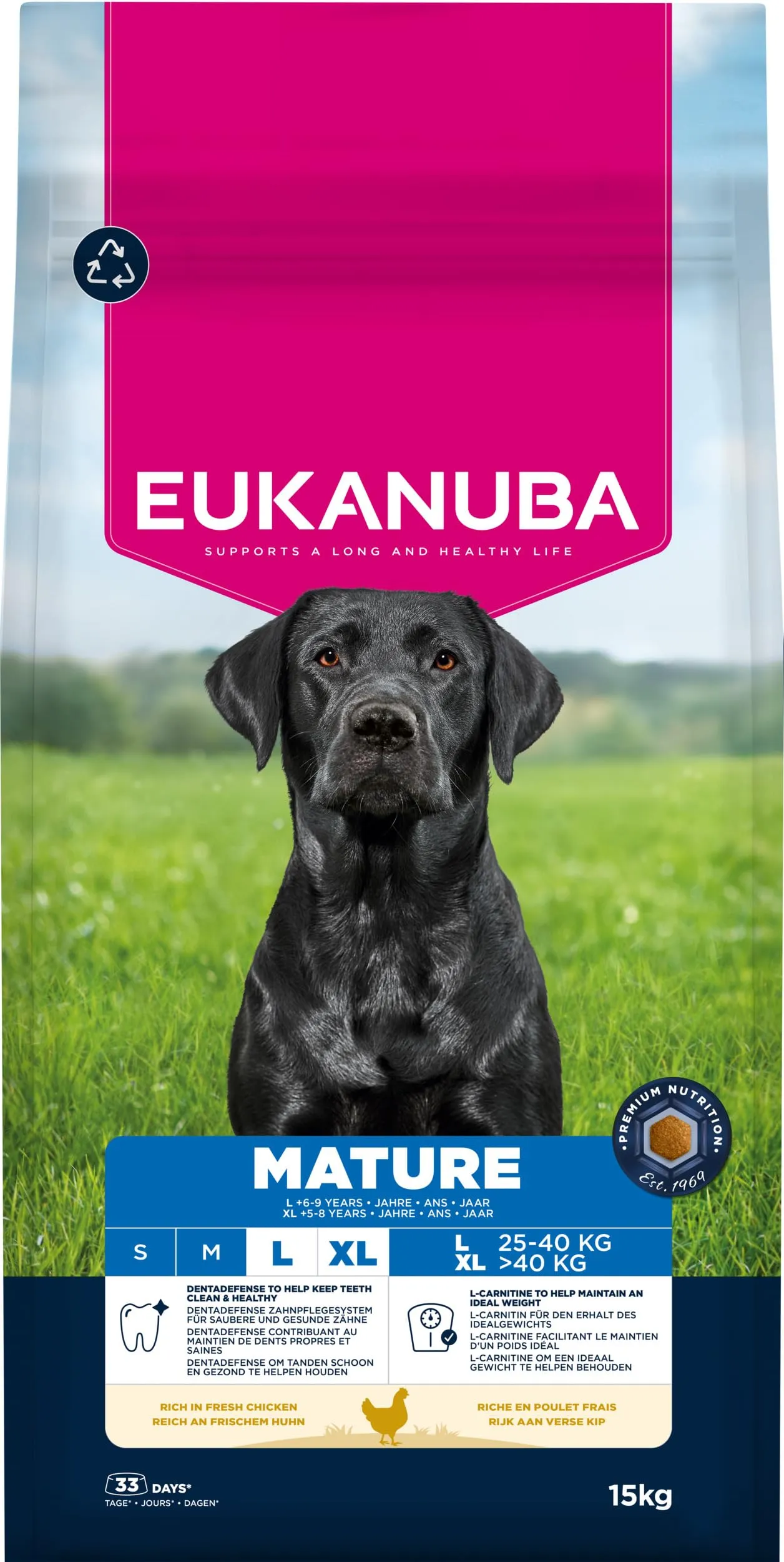 Eukanuba Crocchette per cani maturi taglia grande con pollo fresco, 15 kg - immagine 11
