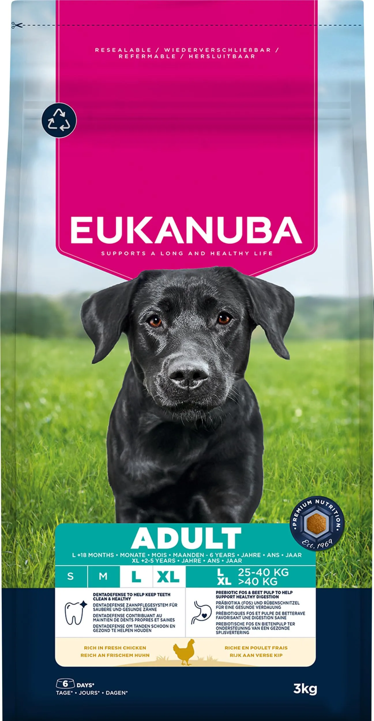 Eukanuba Crocchette per cani adulti taglia grande con pollo fresco, 3 kg - immagine 11