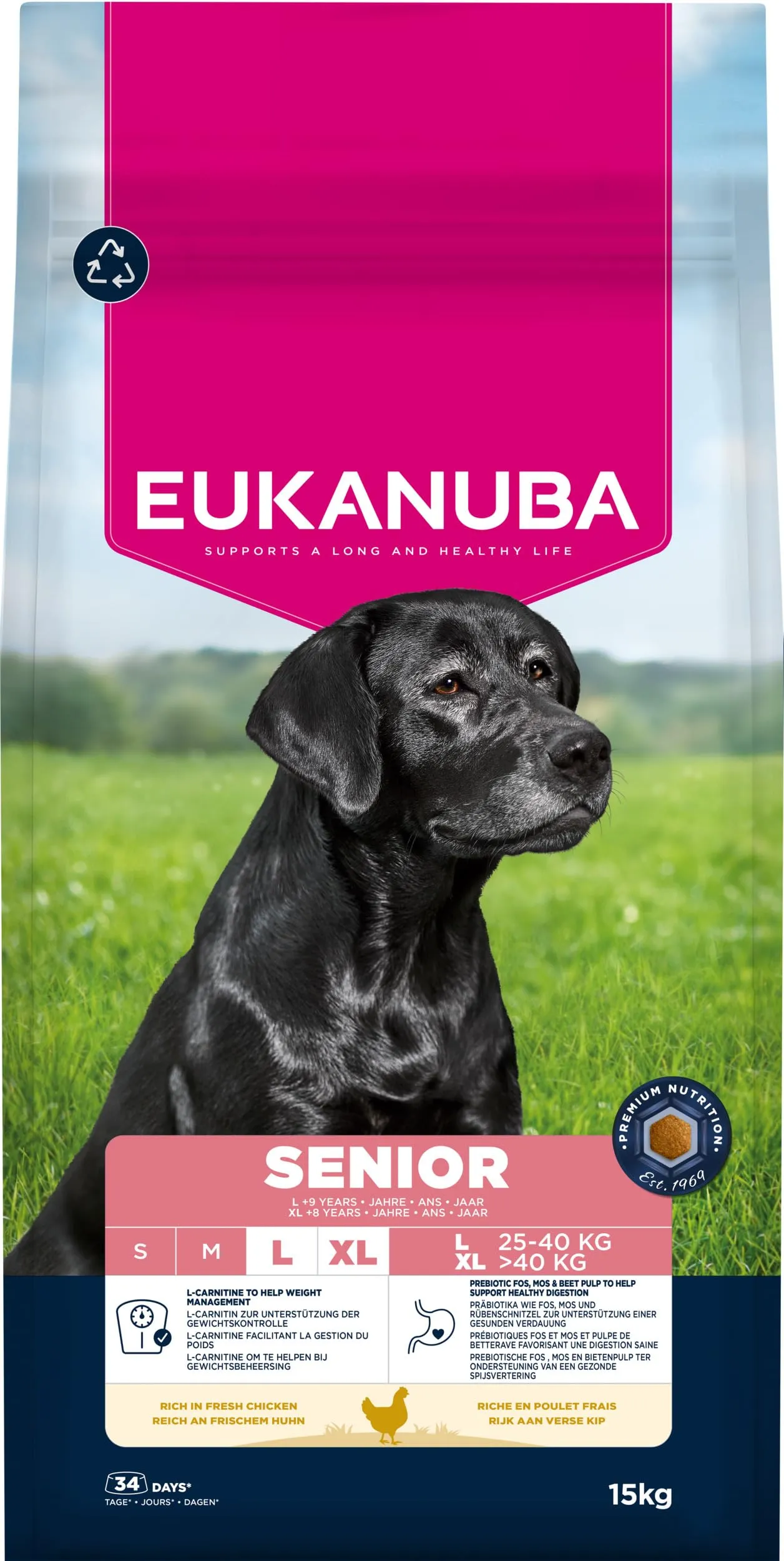 Eukanuba Crocchette per cani anziani taglia grande con pollo fresco, 15 kg - immagine 11