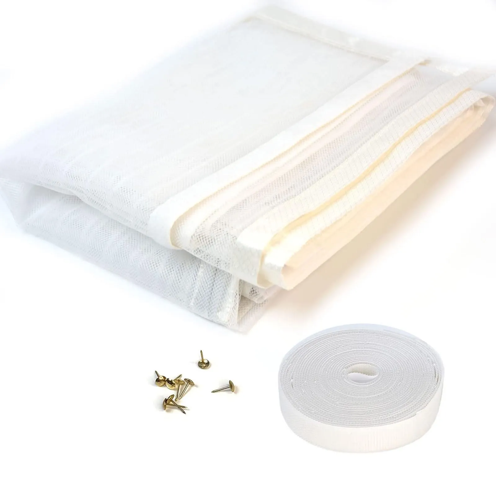 Risareyi Zanzariera Magnetica Porta Finestra 105x100cm, Bianco, Rete Fine - immagine 6