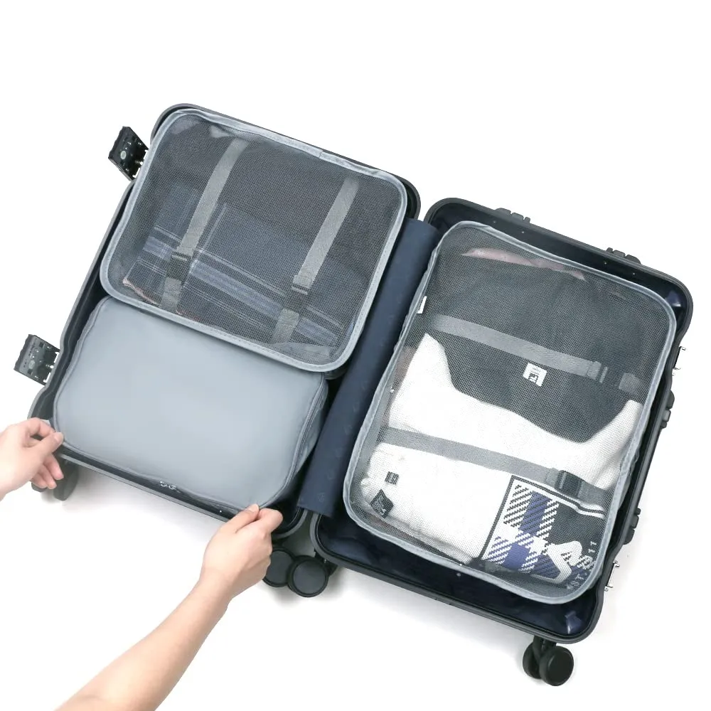 OSDUE Cubi da imballaggio per valigia, set di 8 pezzi organizer da viaggio per vestiti, scarpe e cosmetici - immagine 7