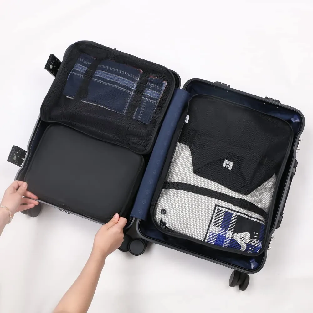 OSDUE Set Organizer da Viaggio, 8 Pezzi, Cubi da Imballaggio per Vestiti, Scarpe e Cosmetici - immagine 7