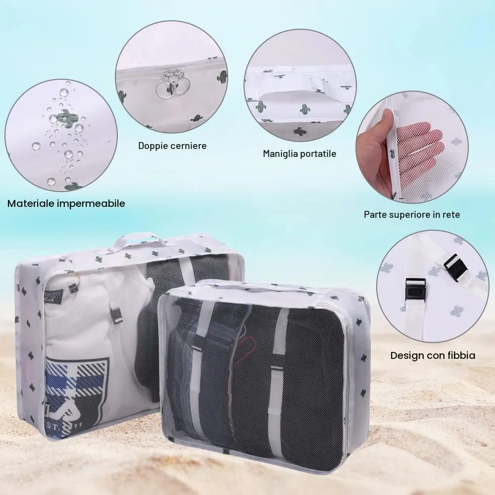 OSDUE Organizer Valigia, Set 8 Pezzi Accessori Viaggio - immagine 3