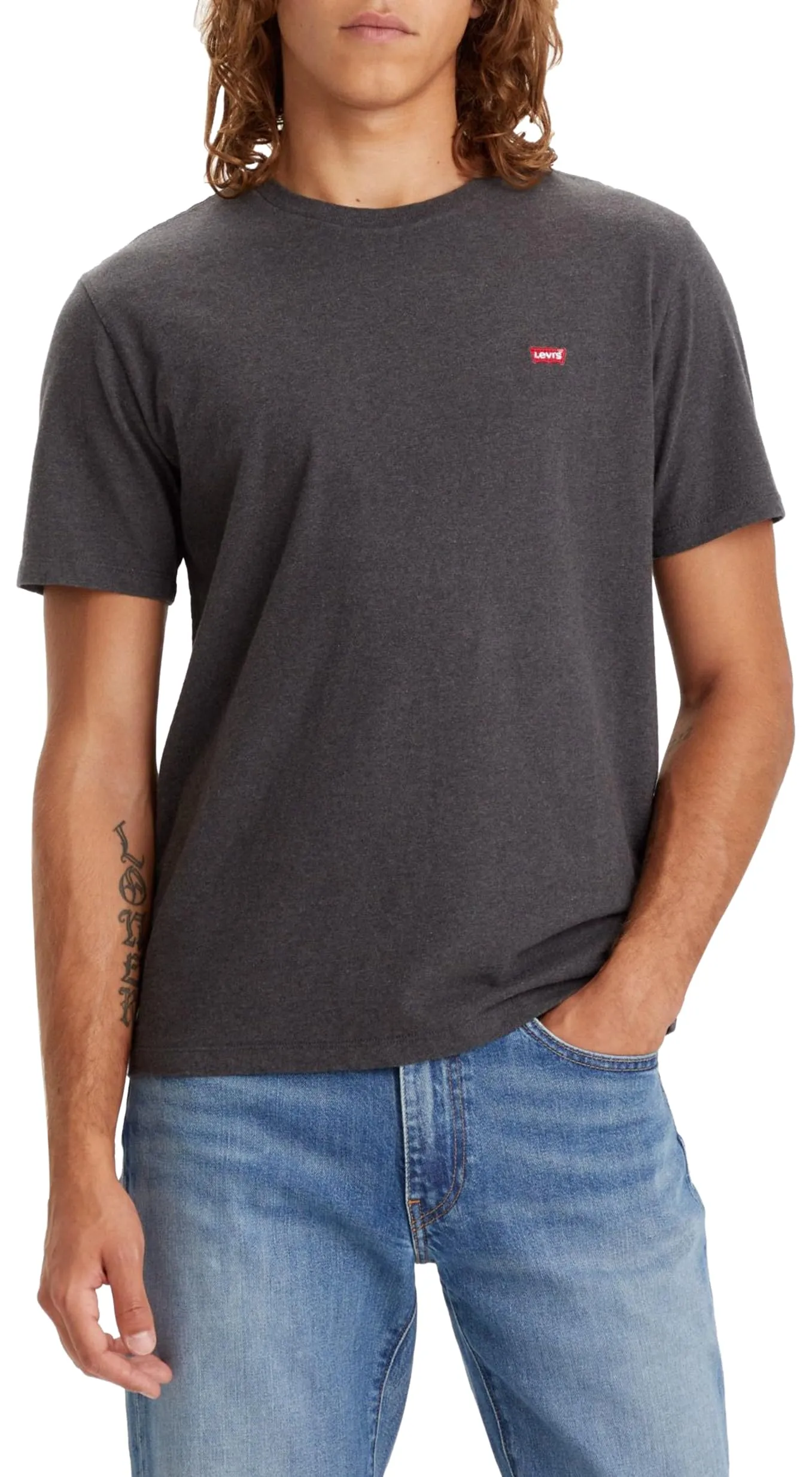 Levi's Original Housemark Tee, Dark Charcoal Heather Dkr, L - immagine 4