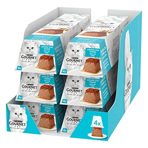 Gourmet Revelations Cibo Umido per Gatti Adulti Mousse Tonno, 24 x 57g - immagine 1