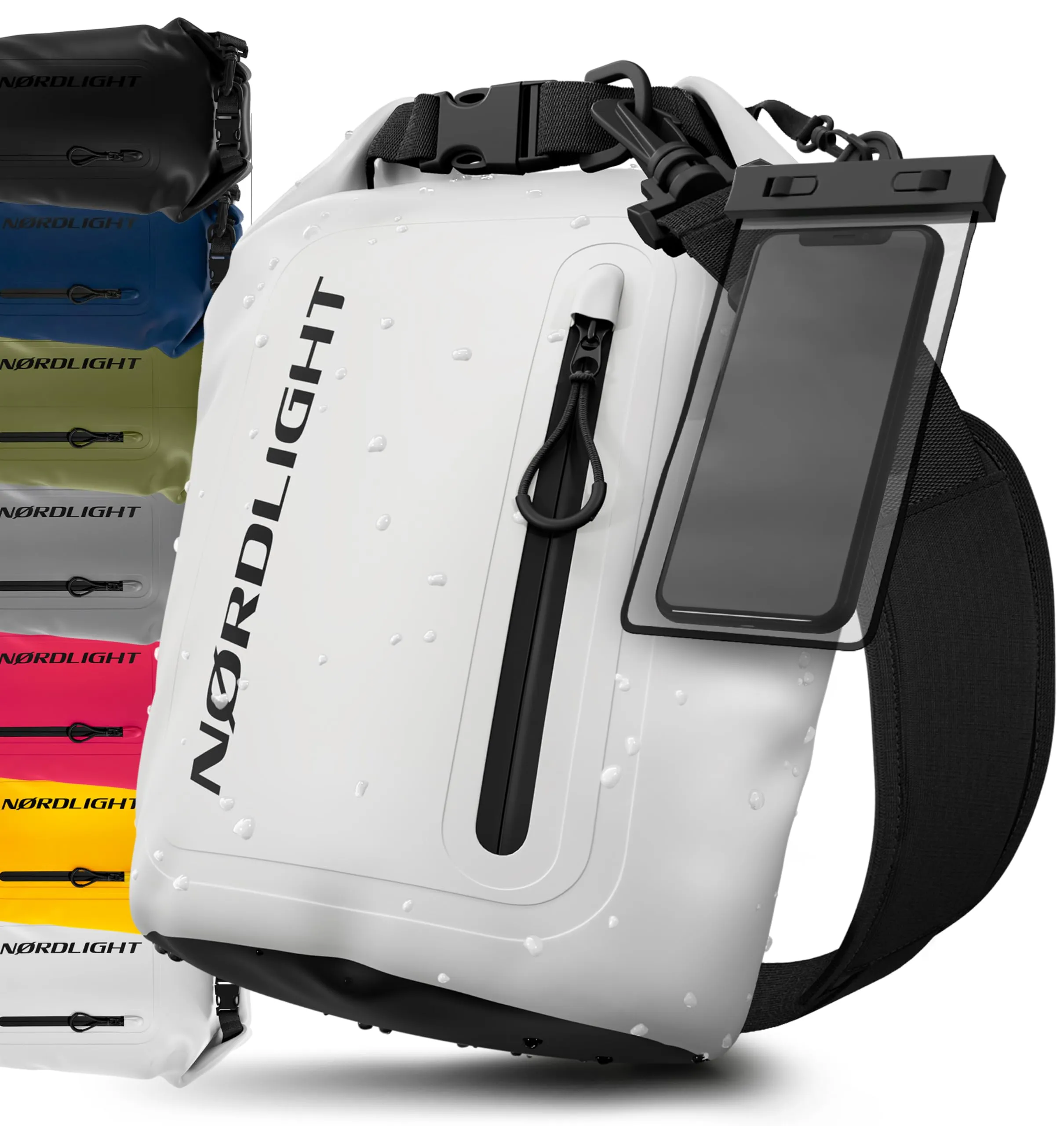Nordlight Dry Bag 5L con Custodia per Cellulare - Bianco - immagine 1