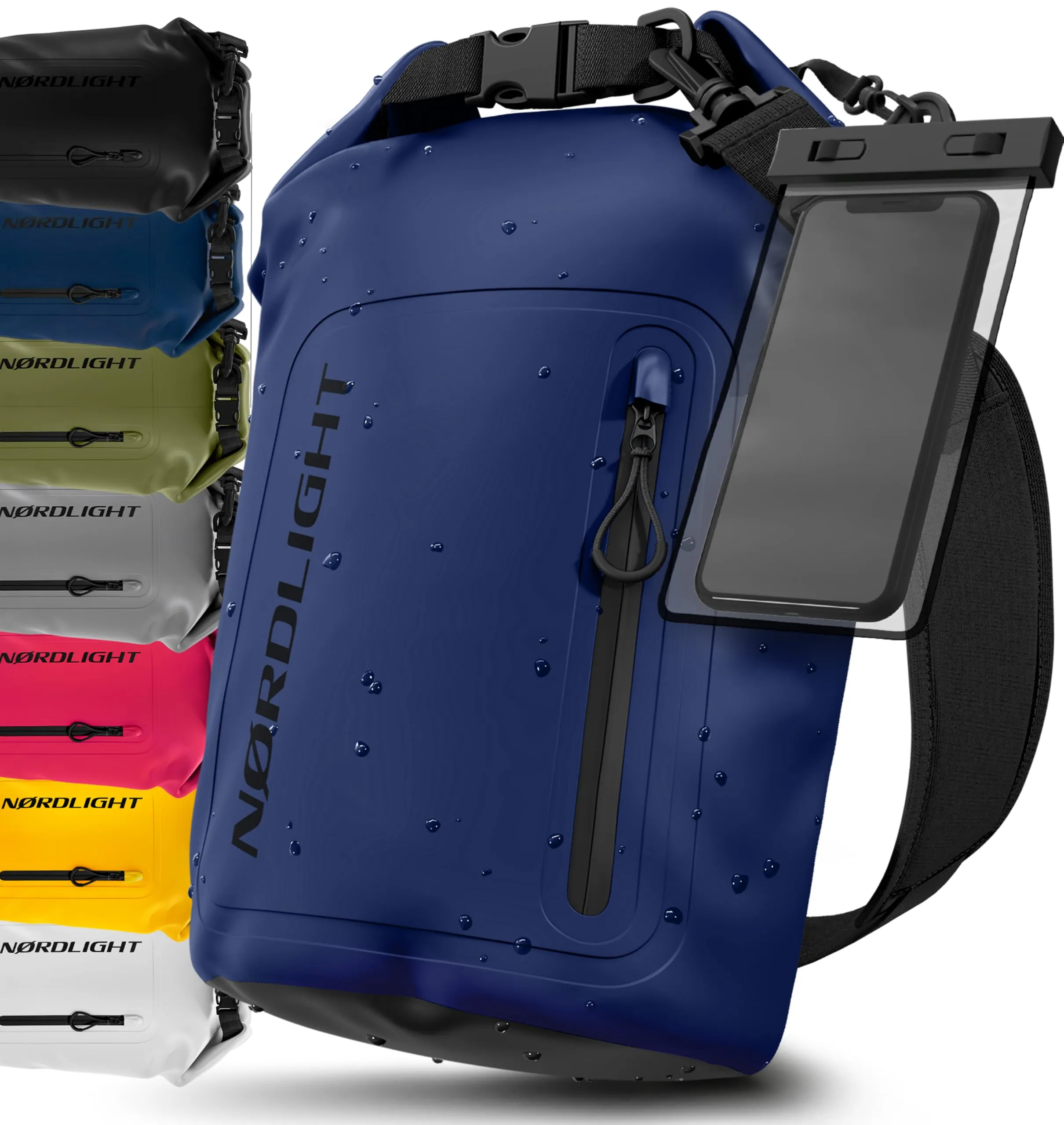 Nordlight Dry Bag 20 Litri con Custodia per Cellulare - Navyblue - immagine 1