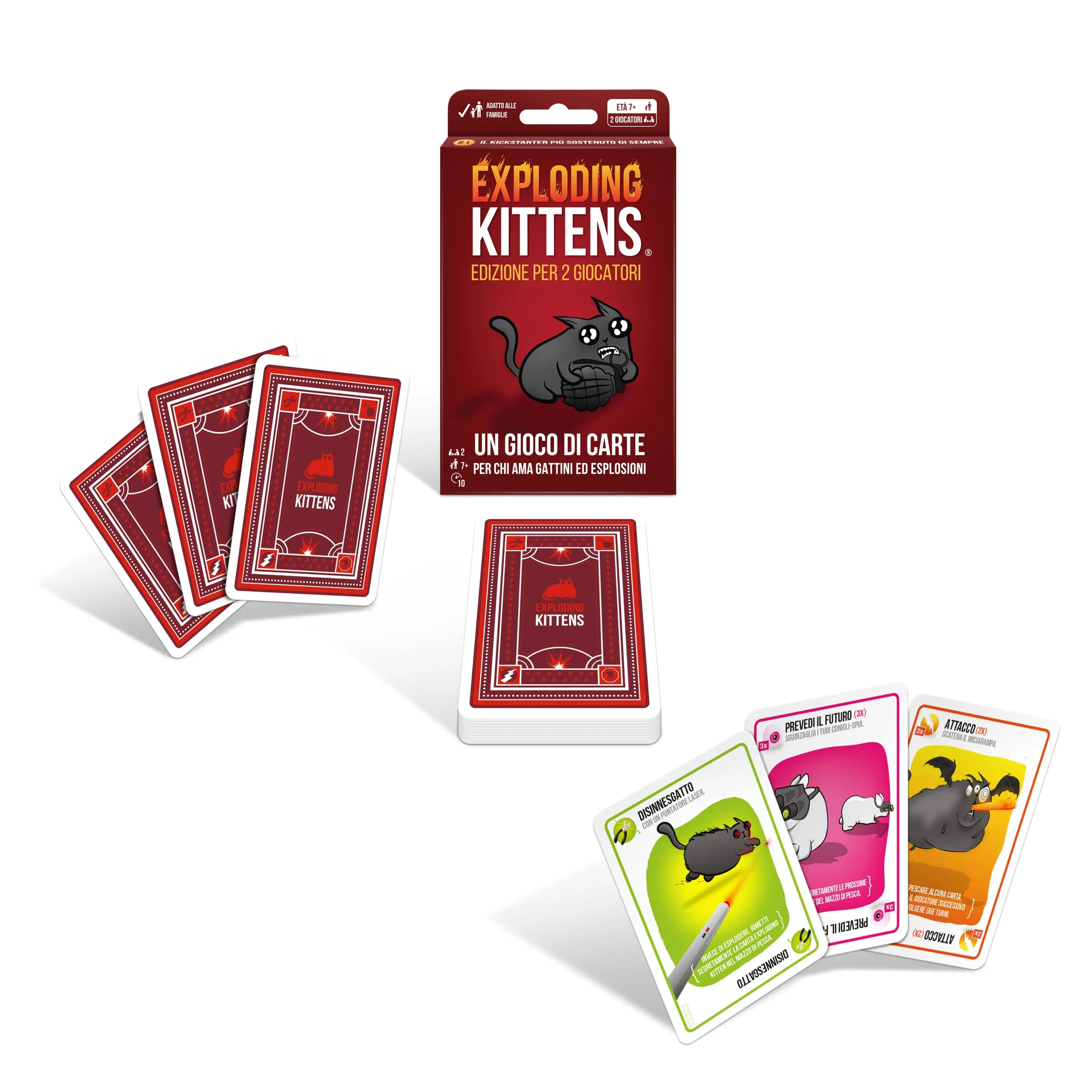 Exploding Kittens Edizione per 2 Giocatori - Gioco da Tavolo in Italiano - immagine 3