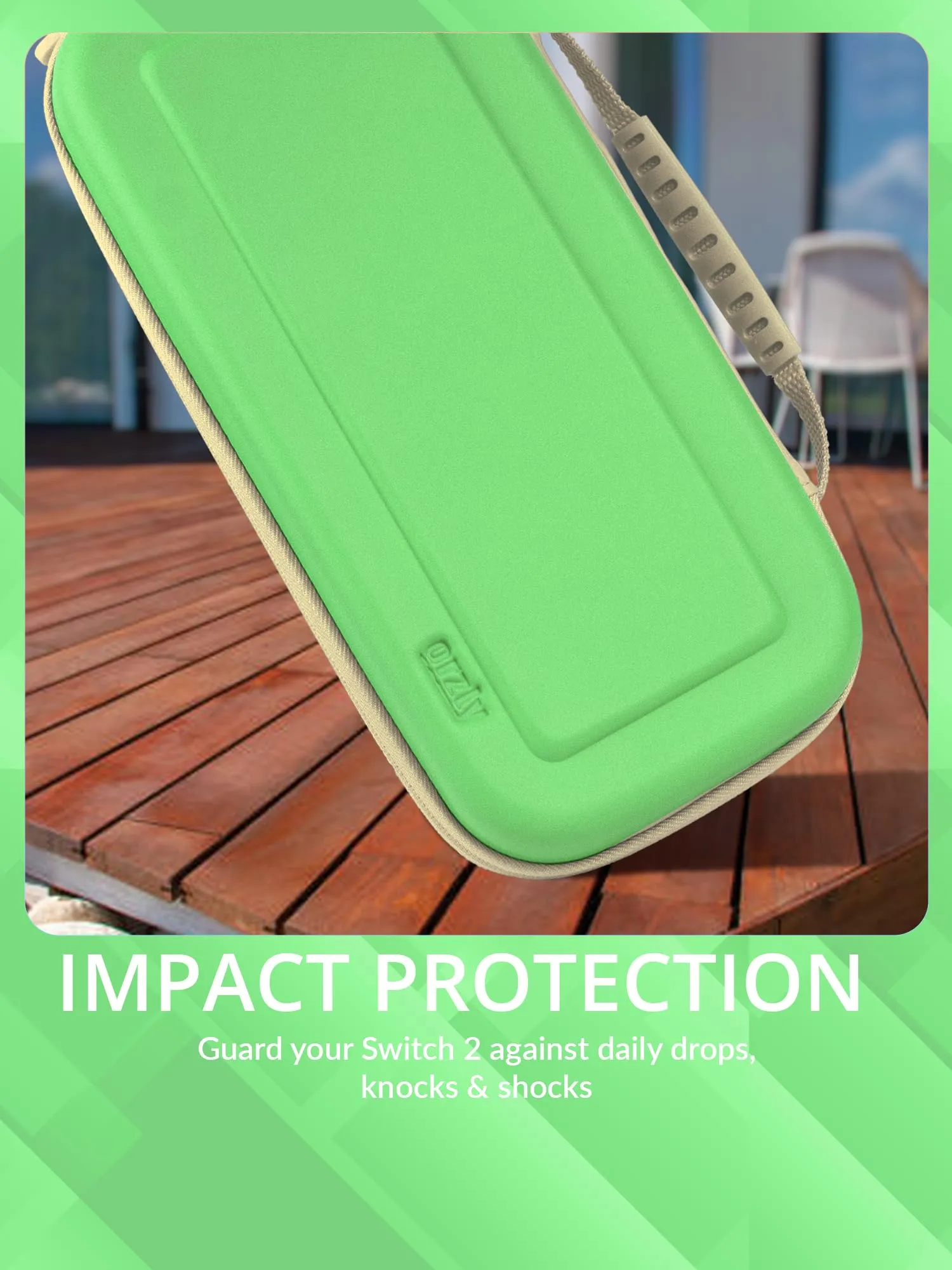 Orzly Custodia per Nintendo Switch 2, Verde/Bianco - immagine 6