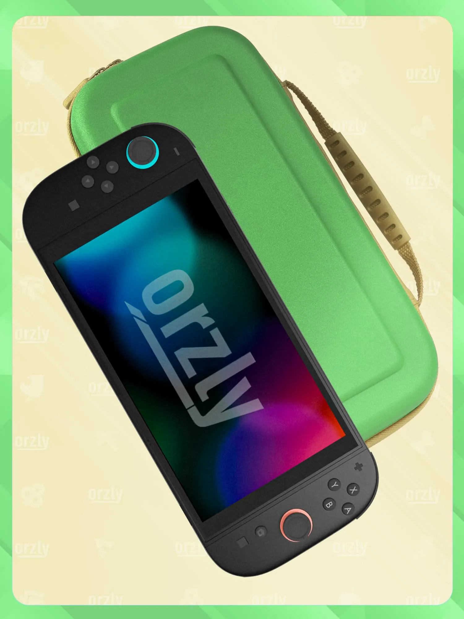 Orzly Custodia per Nintendo Switch 2, Verde/Bianco - immagine 9