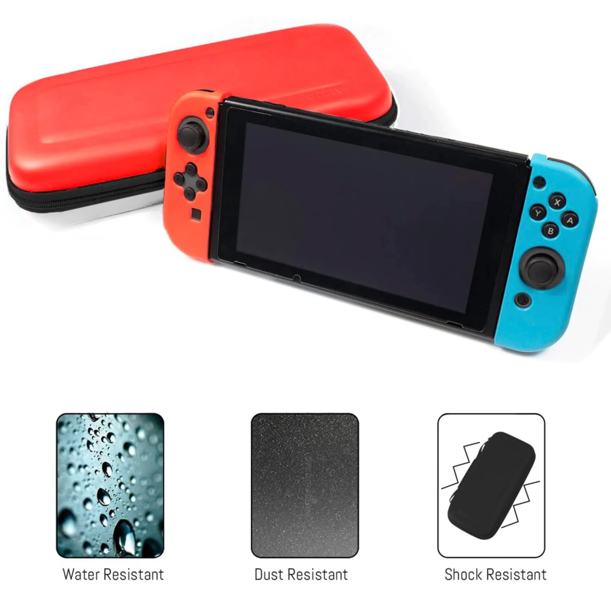 Orzly Custodia da Trasporto per Nintendo Switch e Switch OLED - Rosso/Bianco - immagine 5