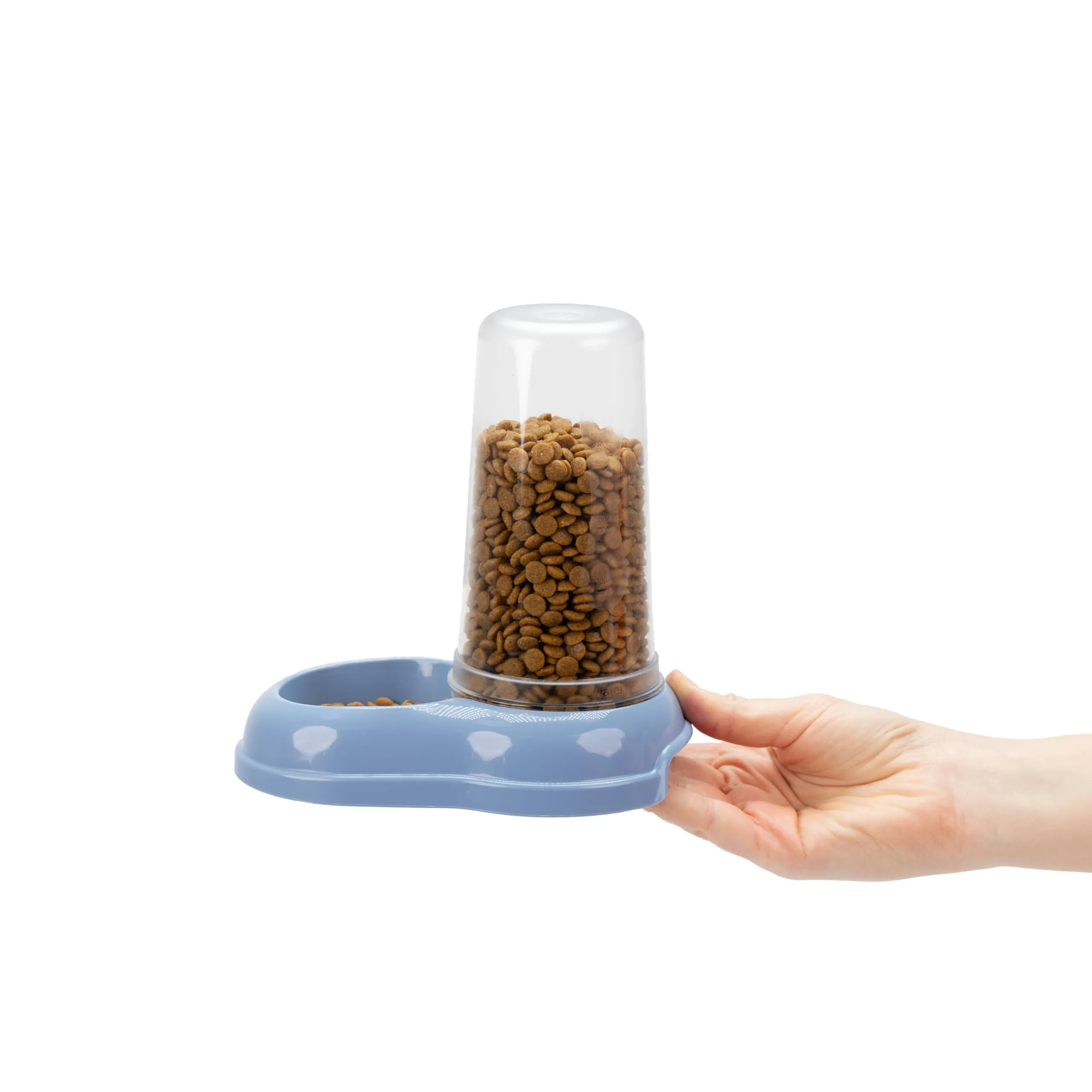 Ferplast Azimut 600 Distributore Cibo e Acqua per Cani e Gatti, 0,6 Litri, Blu - immagine 2