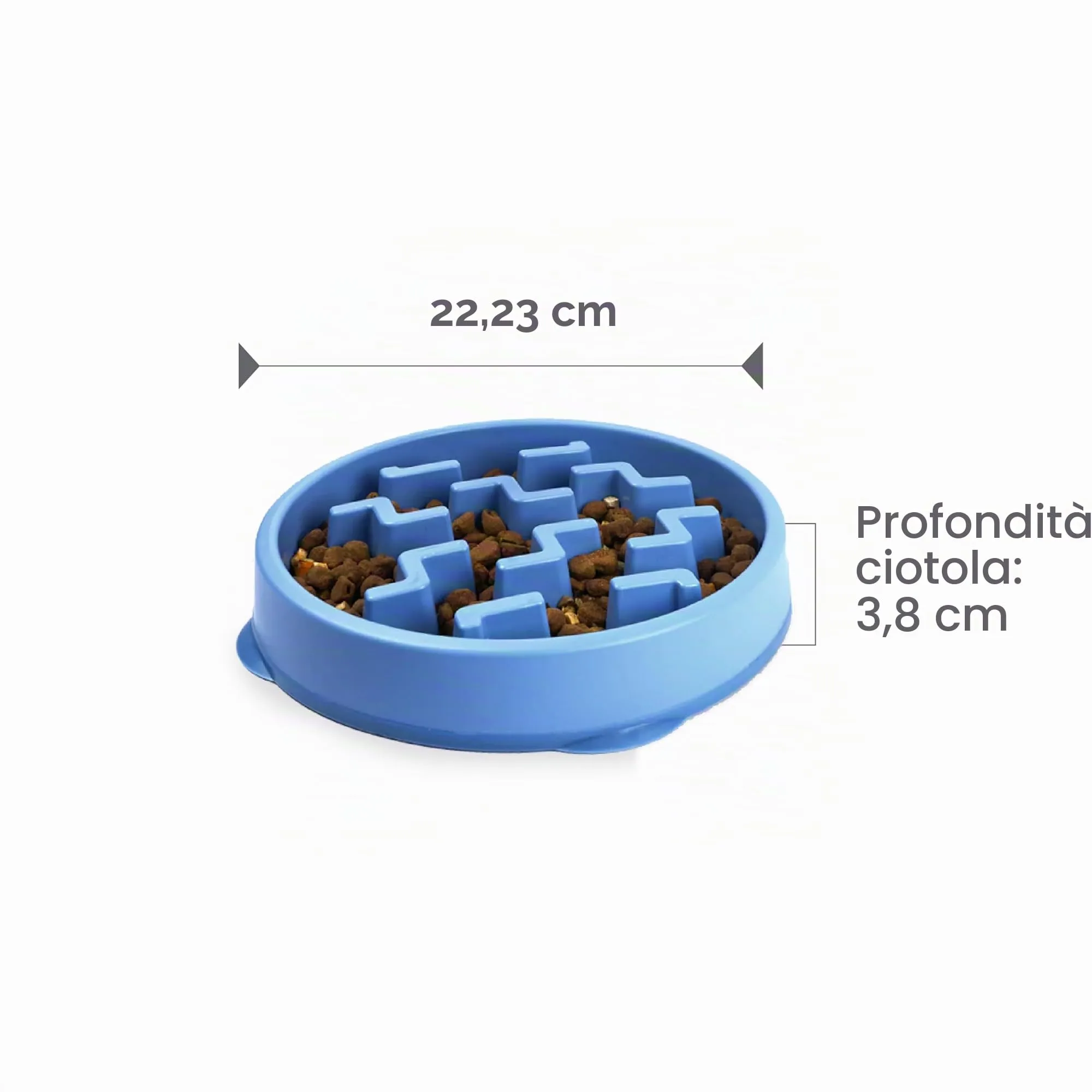 Outward Hound Fun Feeder Slo-Bowl Ciotola Anti-Ingozzamento per Cani, Medio, Blu - immagine 7