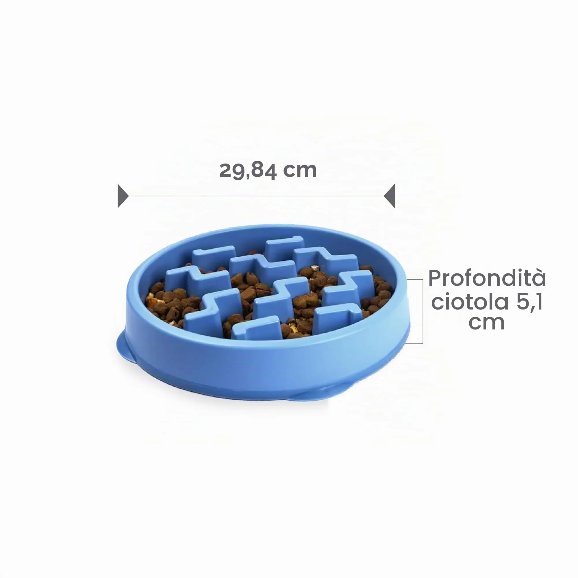 Outward Hound Fun Feeder Slo-Bowl Ciotola Anti-Ingozzamento per Cani, Grande, Blu - immagine 7