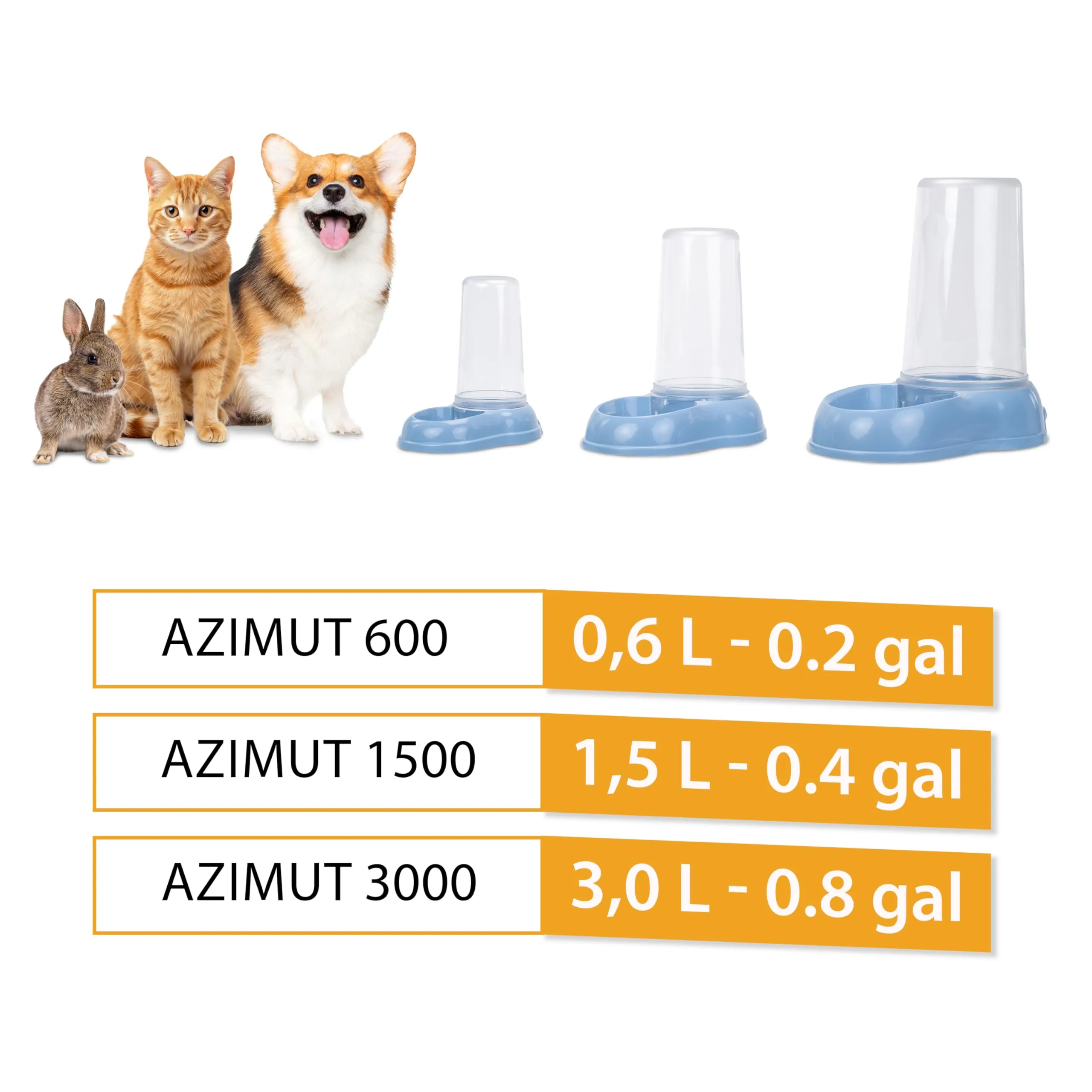 Ferplast Azimut 1500 Distributore Cibo o Acqua per Cani e Gatti, 1,5 Litri, Blu - immagine 4