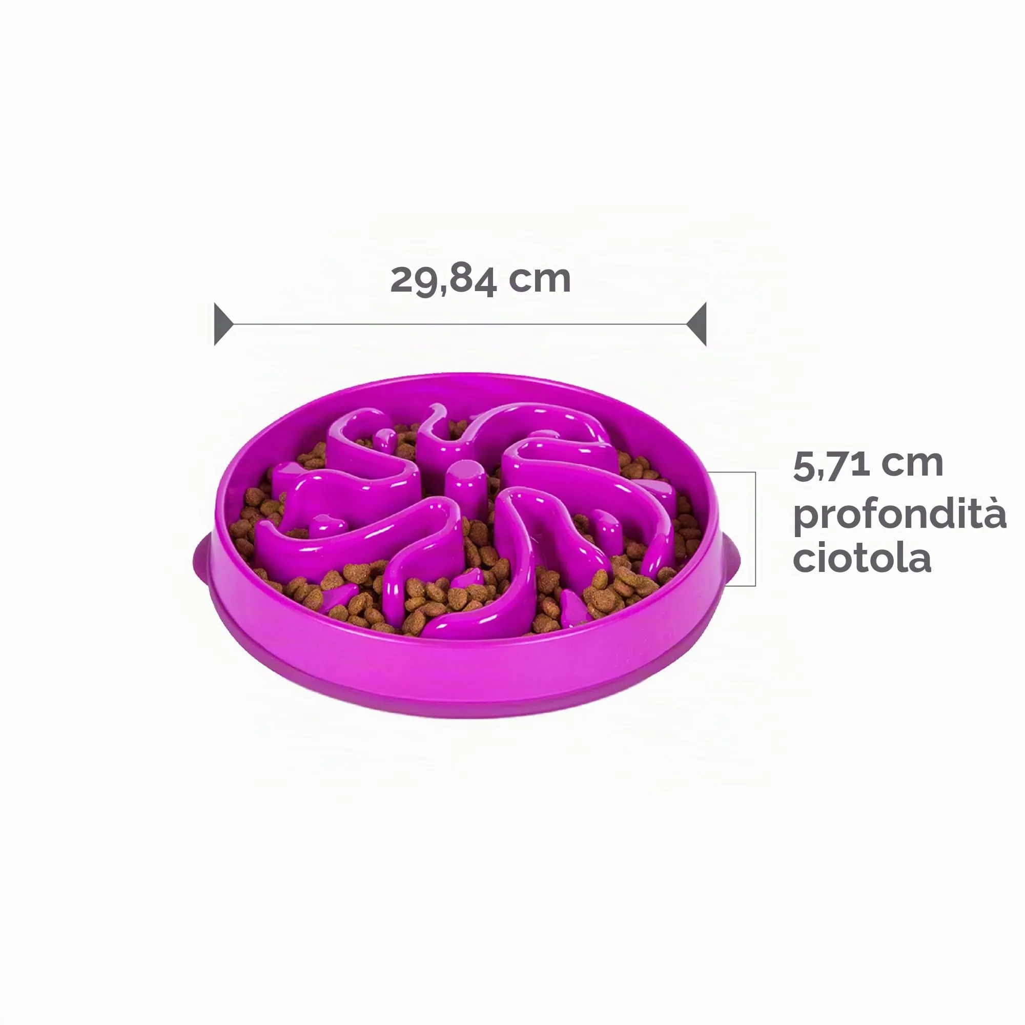 Outward Hound Fun Feeder Slo-Bowl Ciotola Anti-ingozzamento per Cani, Grande, Viola - immagine 7