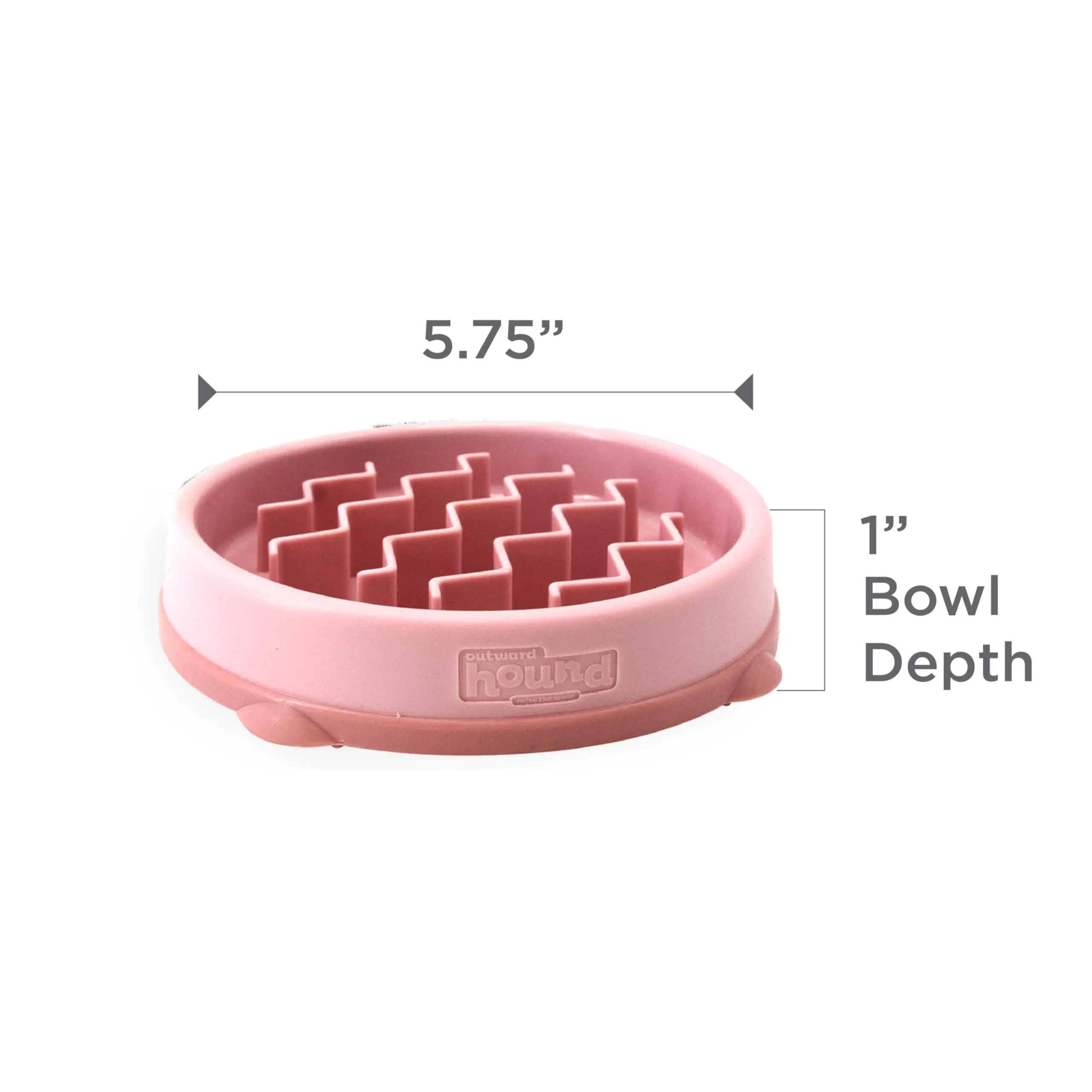 Outward Hound Fun Feeder Slo-Bowl Ciotola anti-ingozzamento per cani, Piccola, Rosa - immagine 7