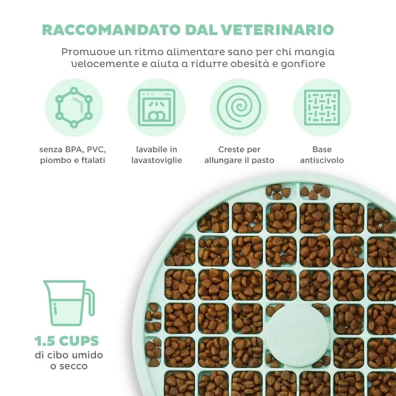 Outward Hound Fun Feeder Slo Tray - Ciotola anti-ingozzamento per cani brachicefali - immagine 3