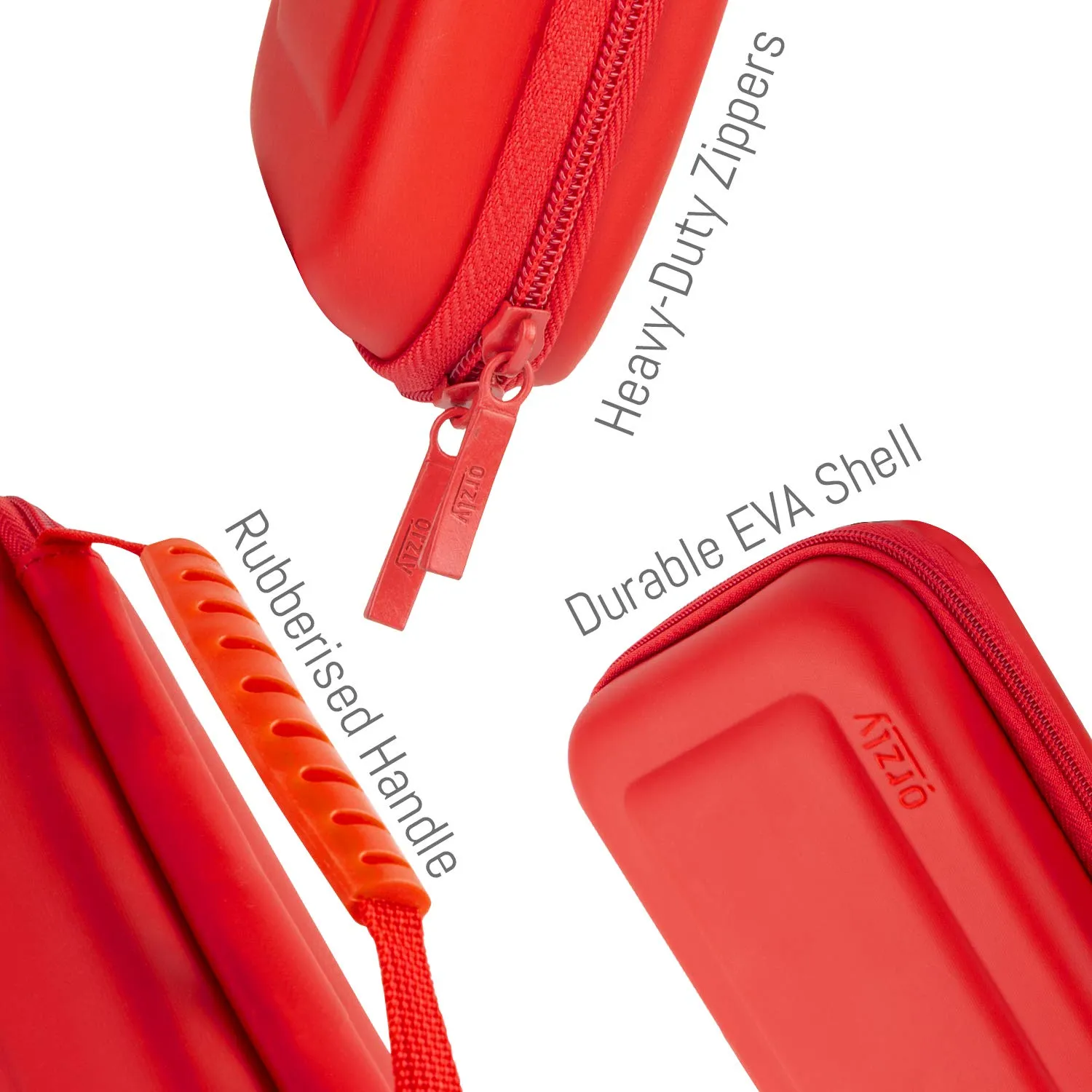 Orzly Custodia da trasporto rigida per Nintendo Switch e Switch OLED - Rossa - immagine 6