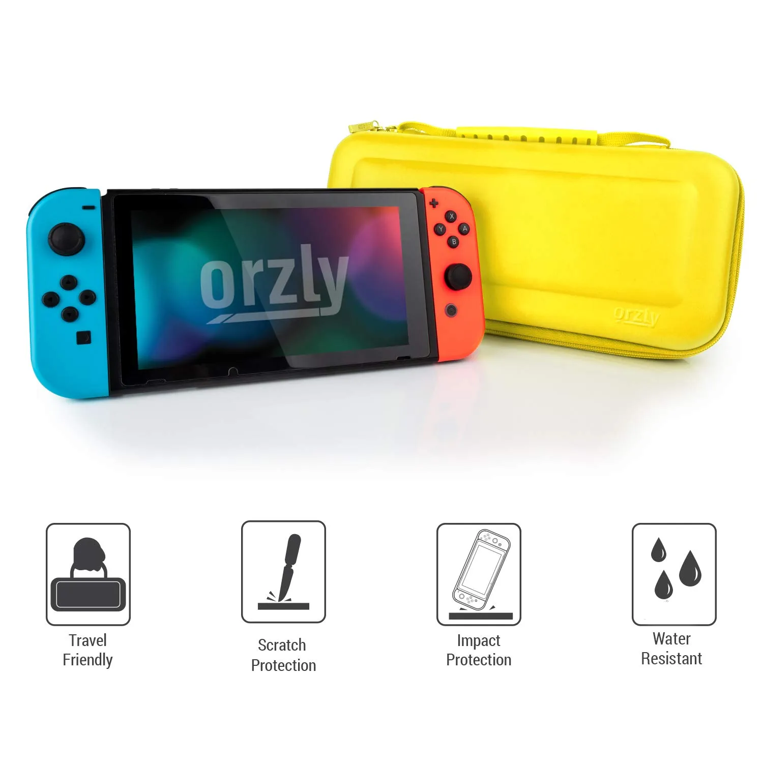 Orzly Custodia da trasporto per Nintendo Switch e Switch OLED - Gialla - immagine 6