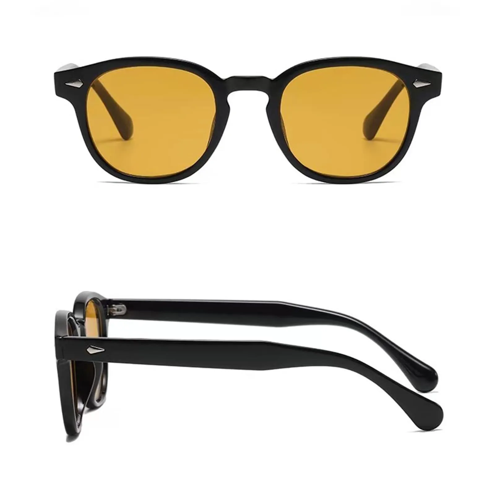 LHSDMOAT Occhiali da sole sportivi vintage anni '70 rotondi UV400 stile Depp per uomo e donna - immagine 2