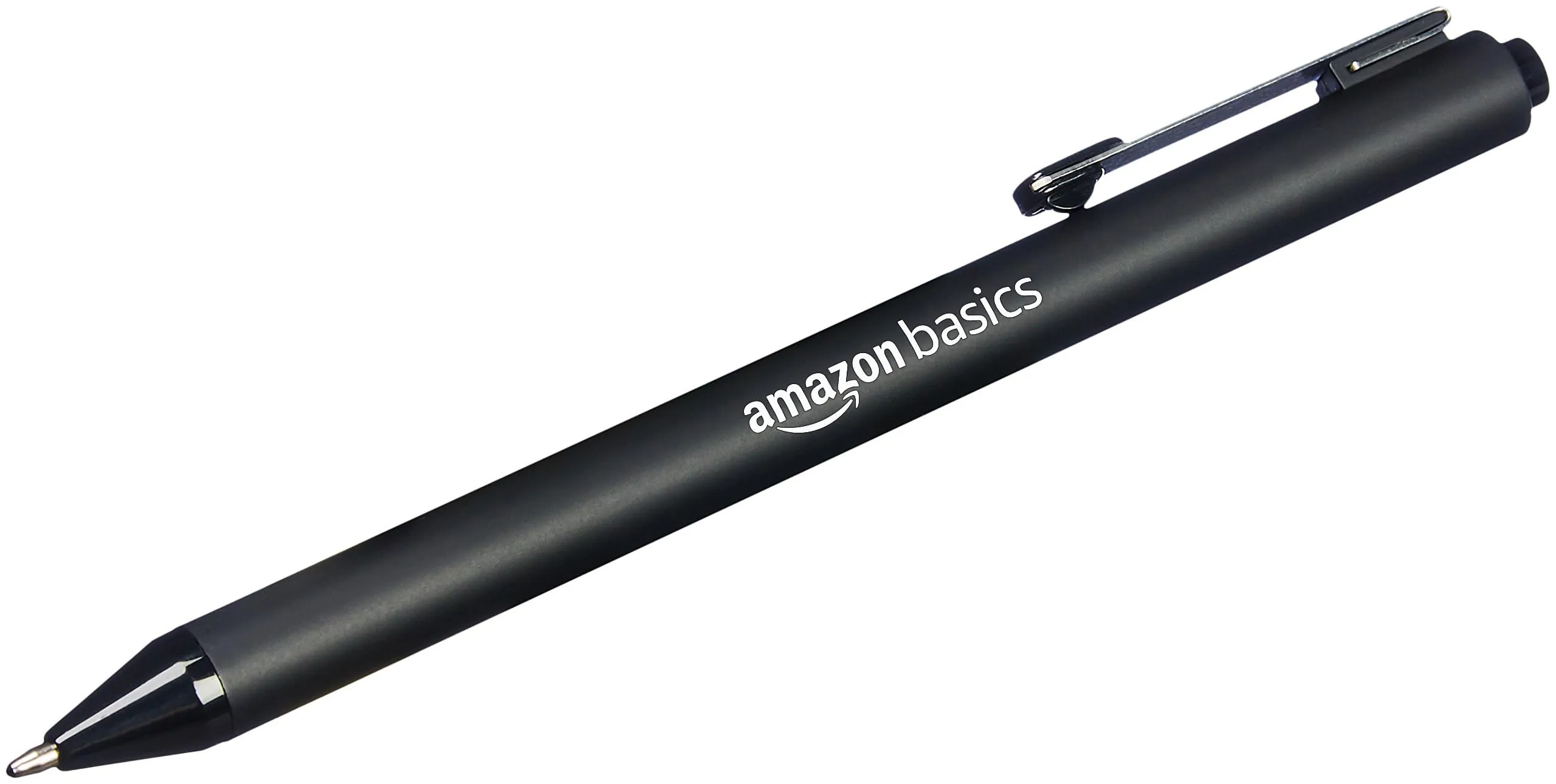Amazon Basics Penne a Sfera Retrattili, Impugnatura Morbida, Nero, Confezione da 12 - immagine 2