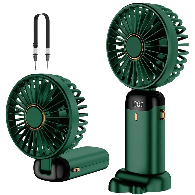 Rafada Mini Ventilatore Portatile Ricaricabile USB, 5 Livelli di Velocità, Batteria 4200 mAh, Pieghevole - immagine 1