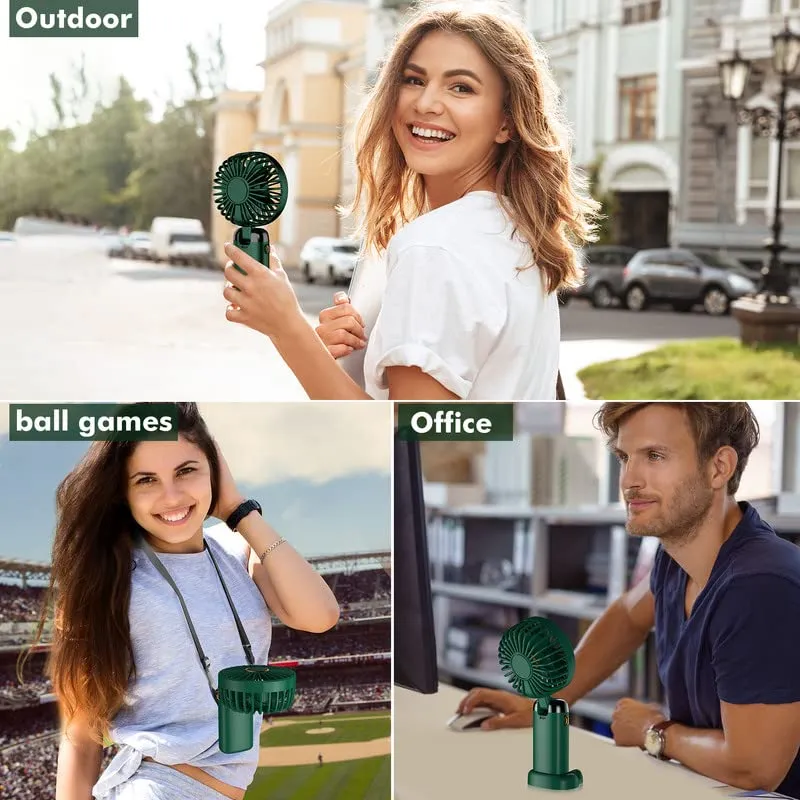 Rafada Mini Ventilatore Portatile Ricaricabile USB, 5 Livelli di Velocità, Batteria 4200 mAh, Pieghevole - immagine 7