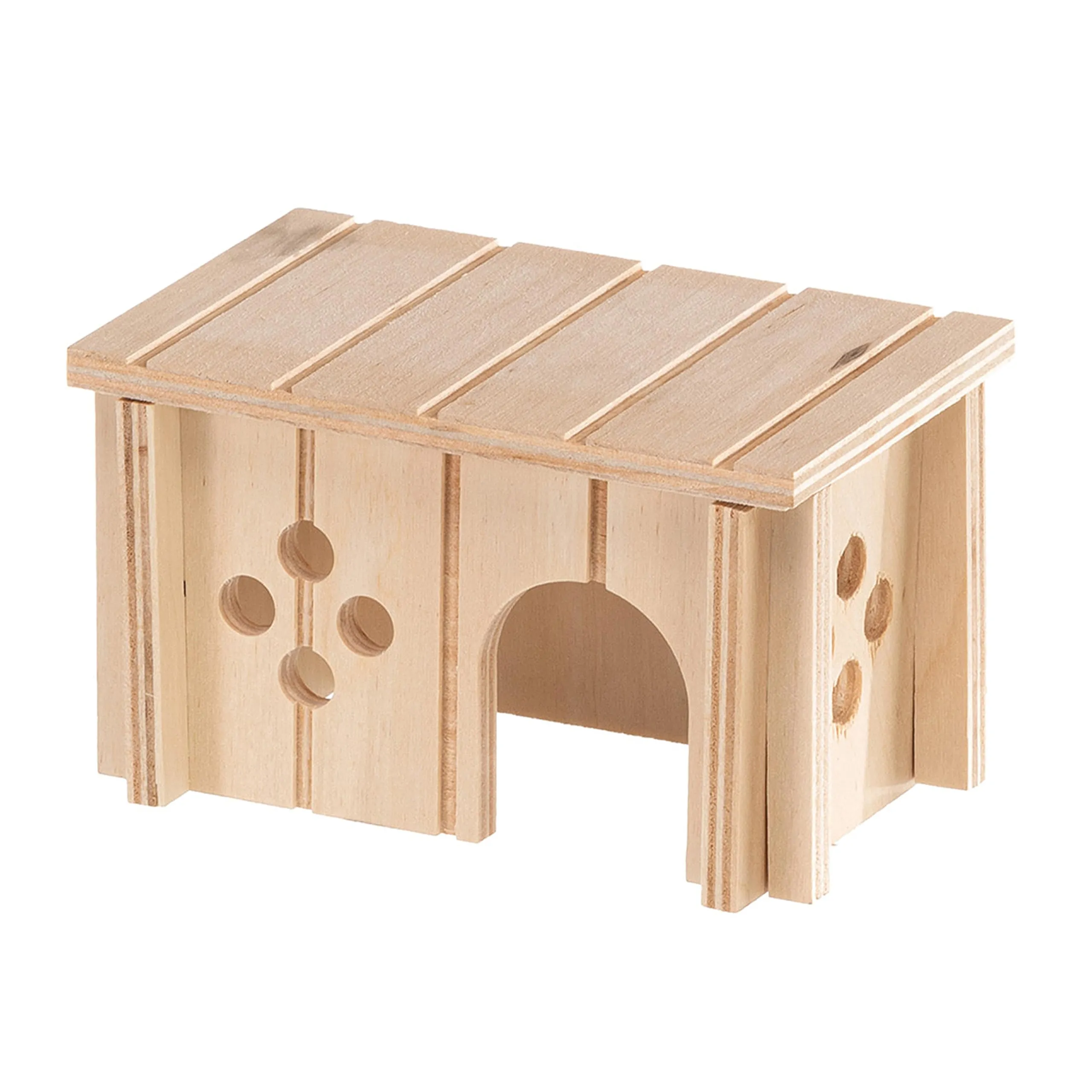 Ferplast Casetta per Criceti, Gerbilli e Topolini SIN 4641, Legno FSC, 12,5 x 7,5 x 7 cm, Taglia XS - immagine 5