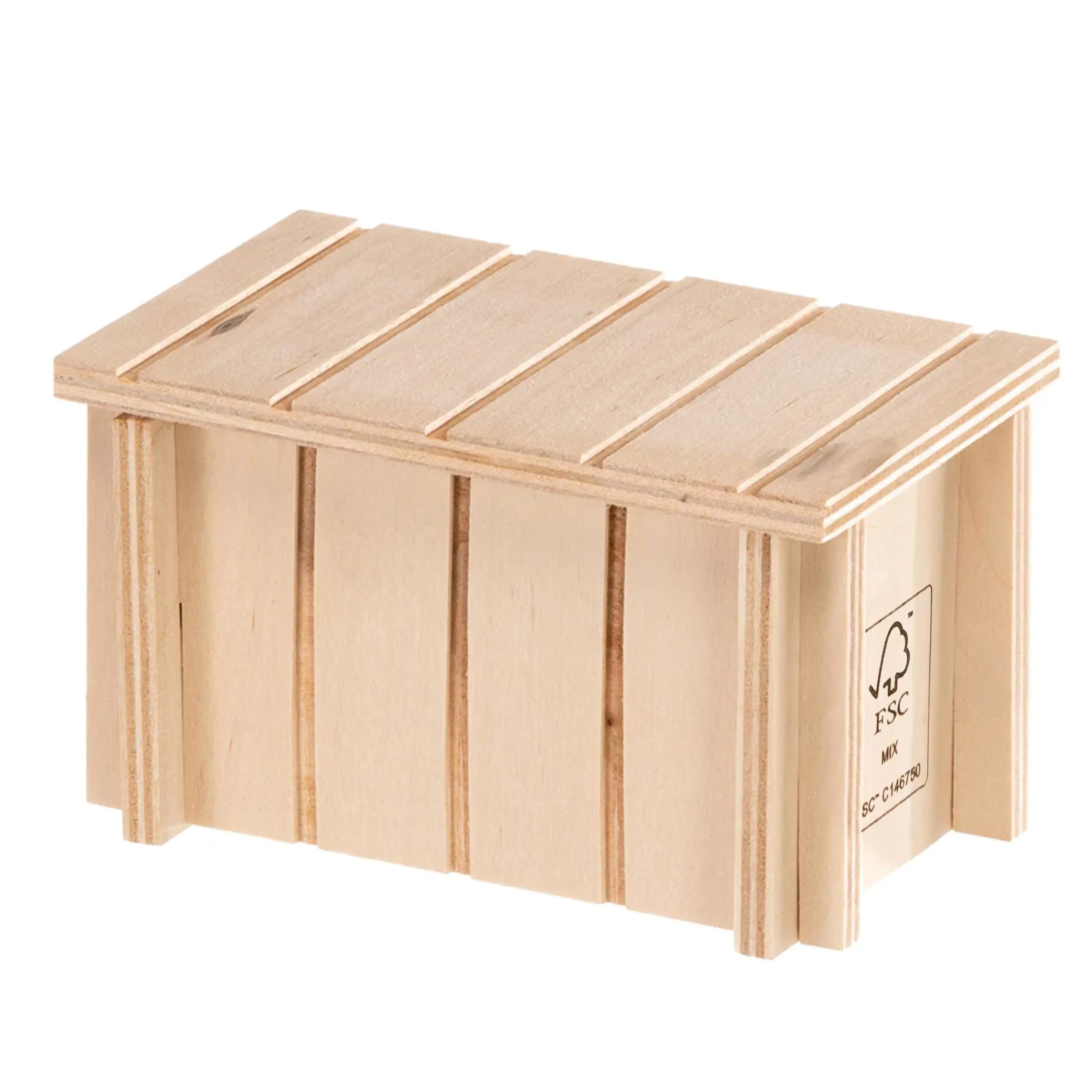 Ferplast Casetta per Criceti, Gerbilli e Topolini SIN 4641, Legno FSC, 12,5 x 7,5 x 7 cm, Taglia XS - immagine 7