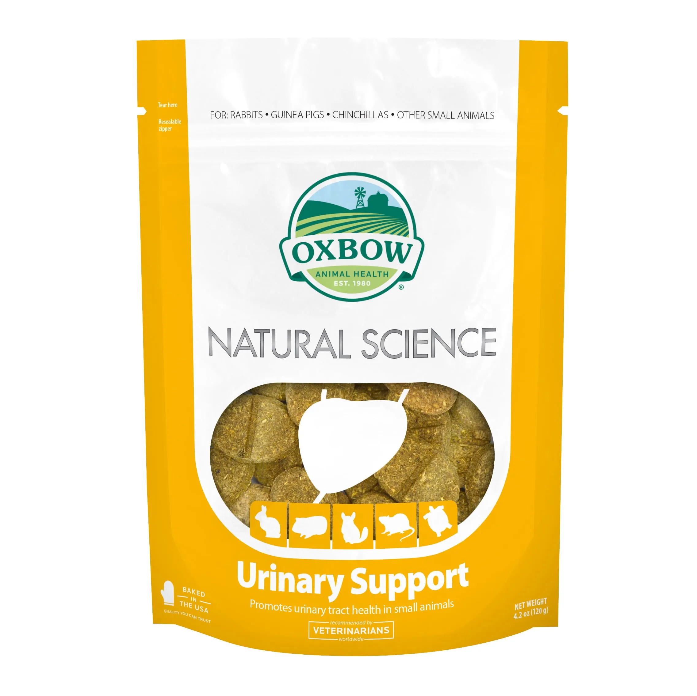 Oxbow Urinary Support Integratore Alimentare per Apparato Urinario di Roditori e Iguana, 120 g - immagine 1